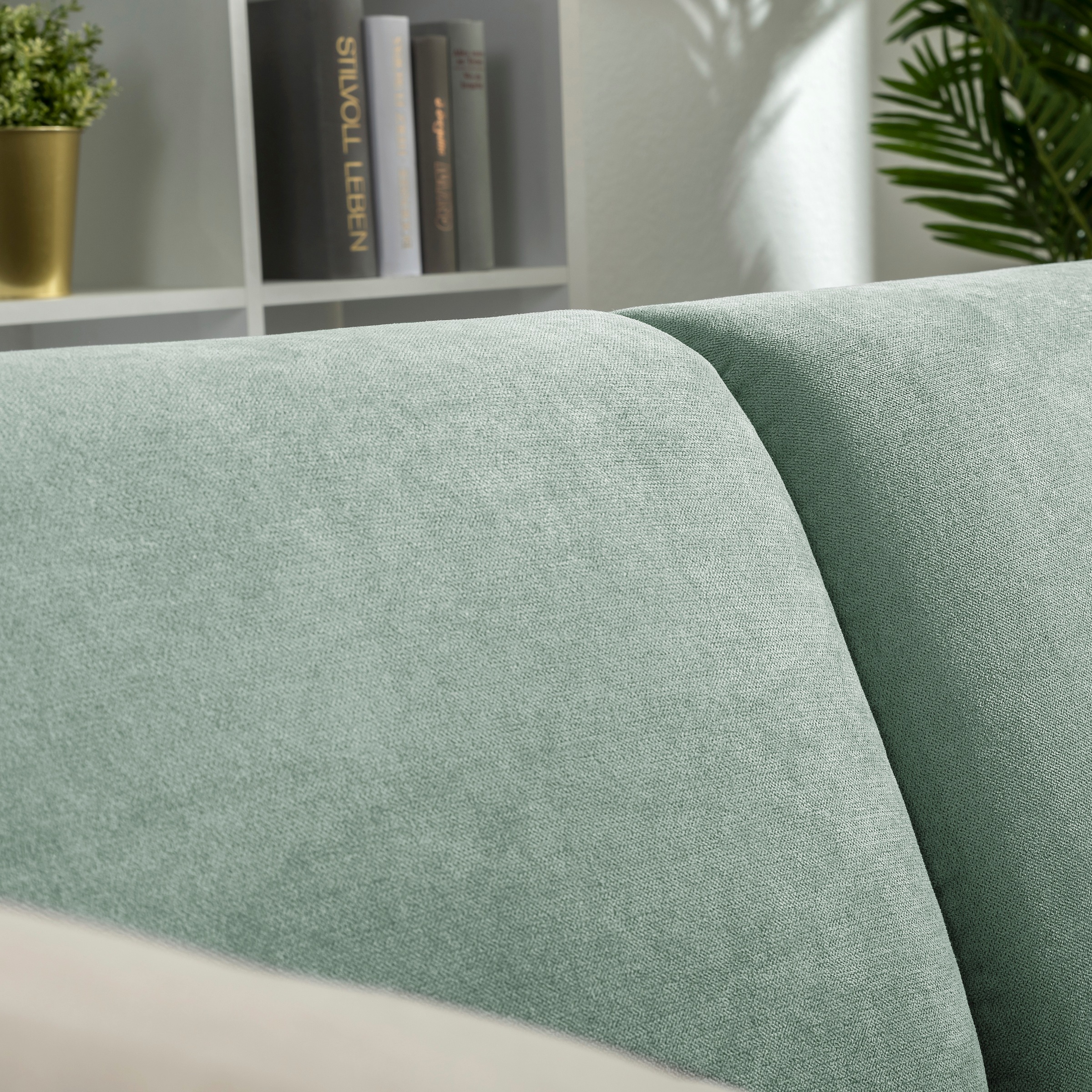 Max Winzer® Ecksofa »Blackpool modern, mittlere Sitzhärte mit hochwertiger Schaumpolsterung«, Lounge-Charakter durch niedrigen, leicht gewölbten Rücken