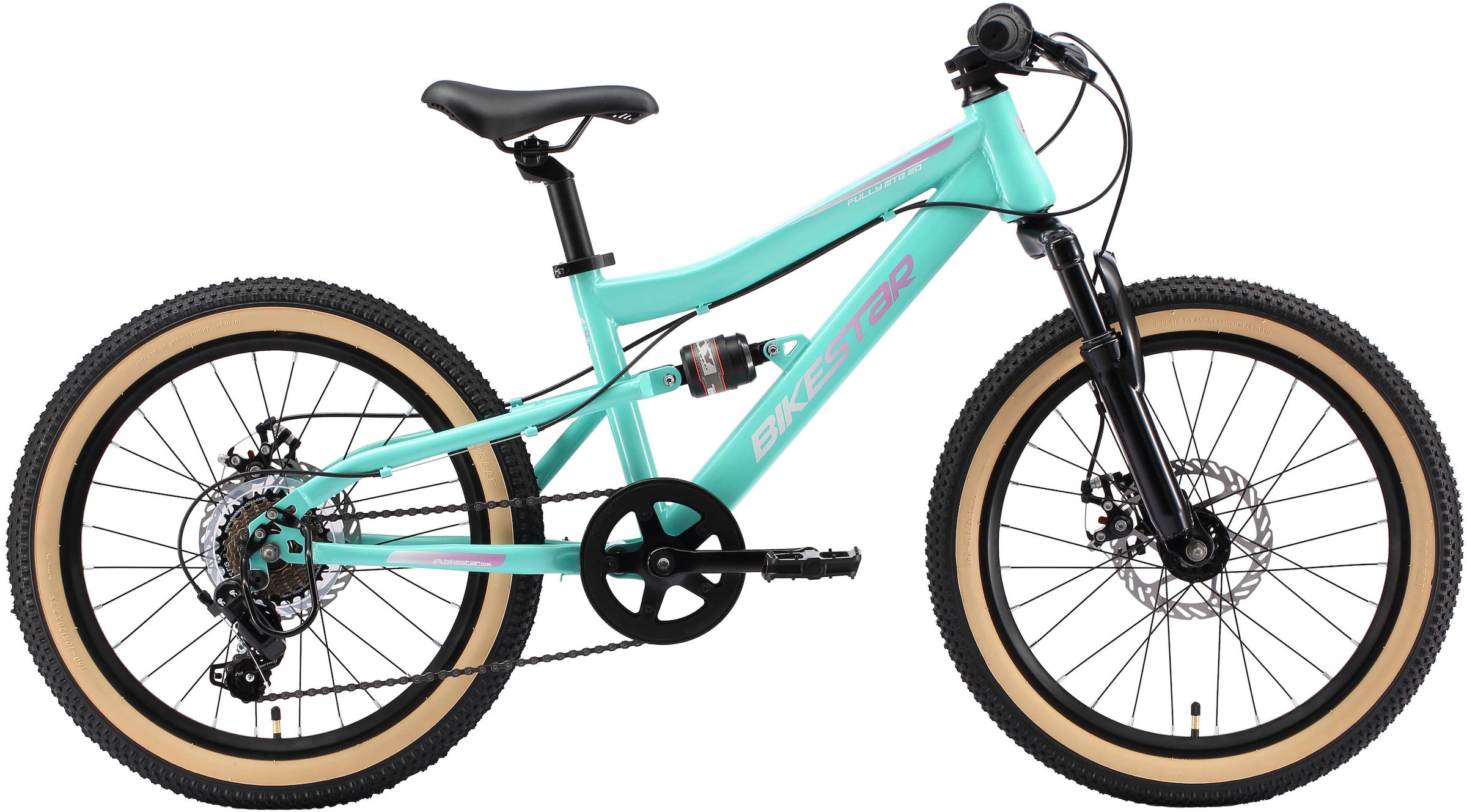 Bikestar Jugendfahrrad, 7 Gang, Shimano, RD-TY21 Schaltwerk, Kettenschaltung
