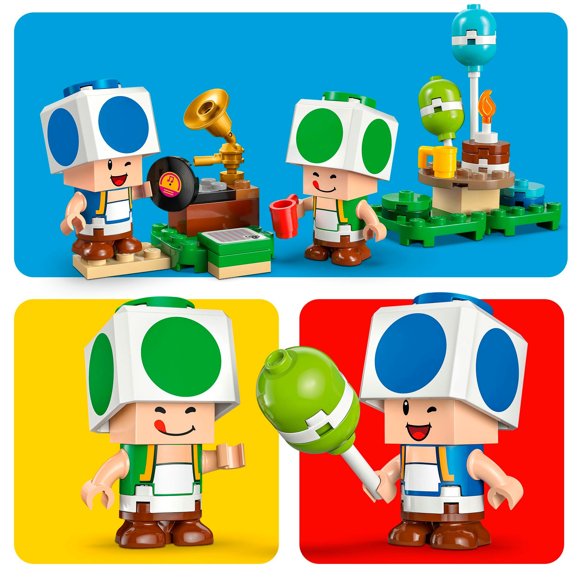 LEGO® Konstruktionsspielsteine »Party beim Toad-Haus (72041), LEGO Super Mario«, (276 St.), Made in Europe