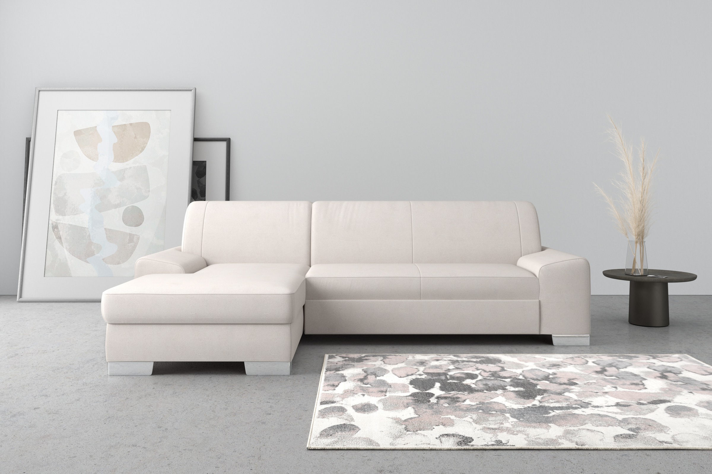 DOMO collection Ecksofa »Anzio L-Form«, wahlweise mit Bettfunktion und Federkern
