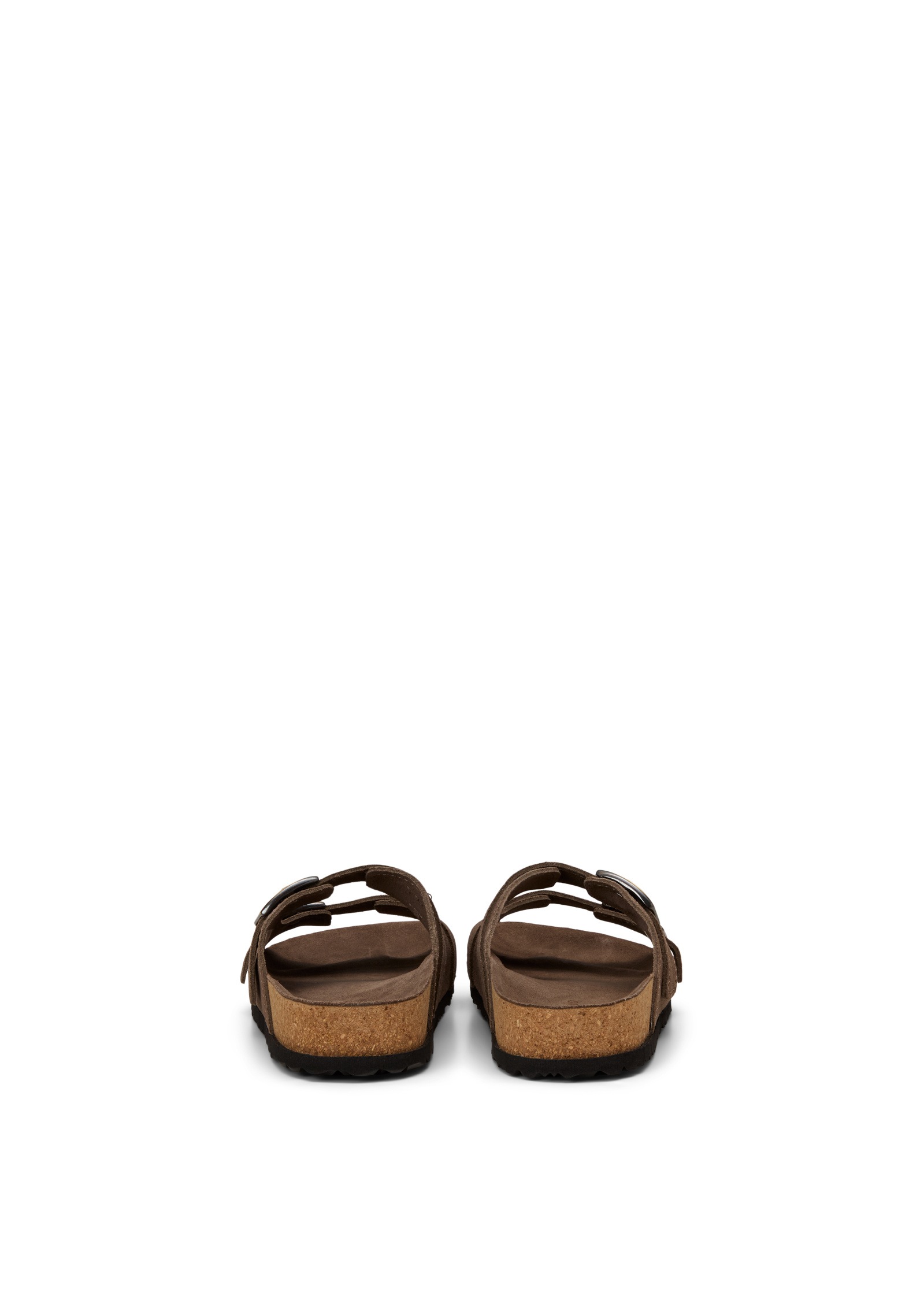 Sandale MARC O'POLO "aus weichem Veloursleder", Damen, Gr. 39, faded braun, Obermaterial: 100% Leder, unifarben, Schuhe Sandale 3
