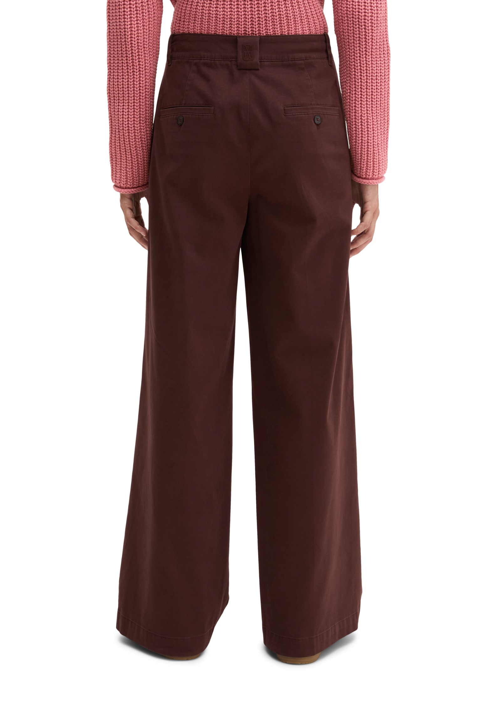Marc OPolo Stoffhose "Margo Wide" aus Organic Cotton-Satin-Stretch