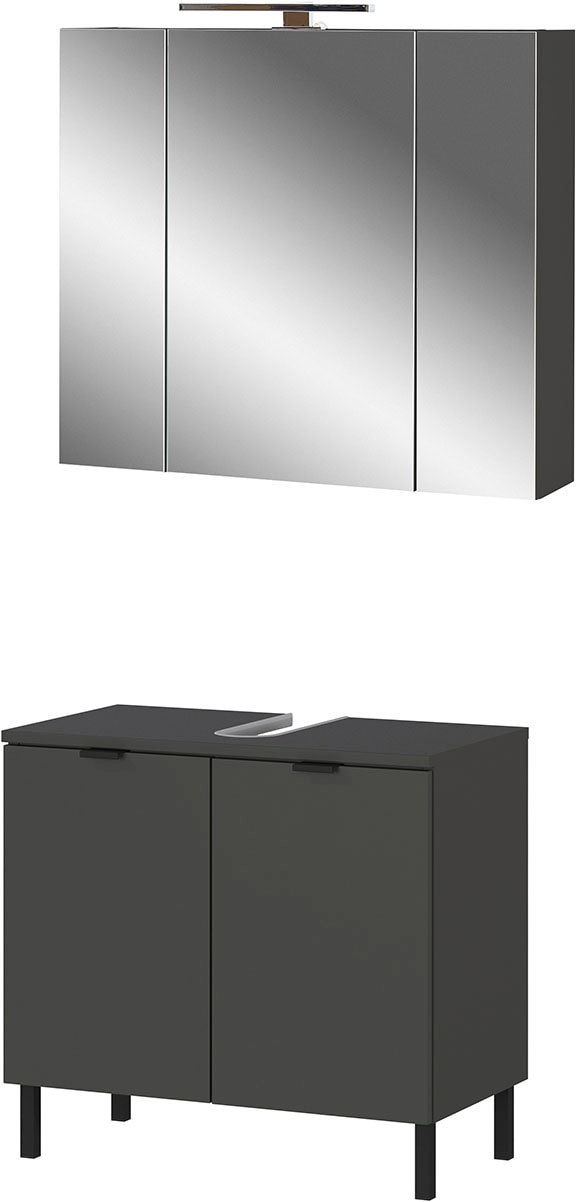 GERMANIA Badmöbel-Set "GW-Arcena" 2 Stk. tlg. mit integrierter LED-Beleucht günstig online kaufen