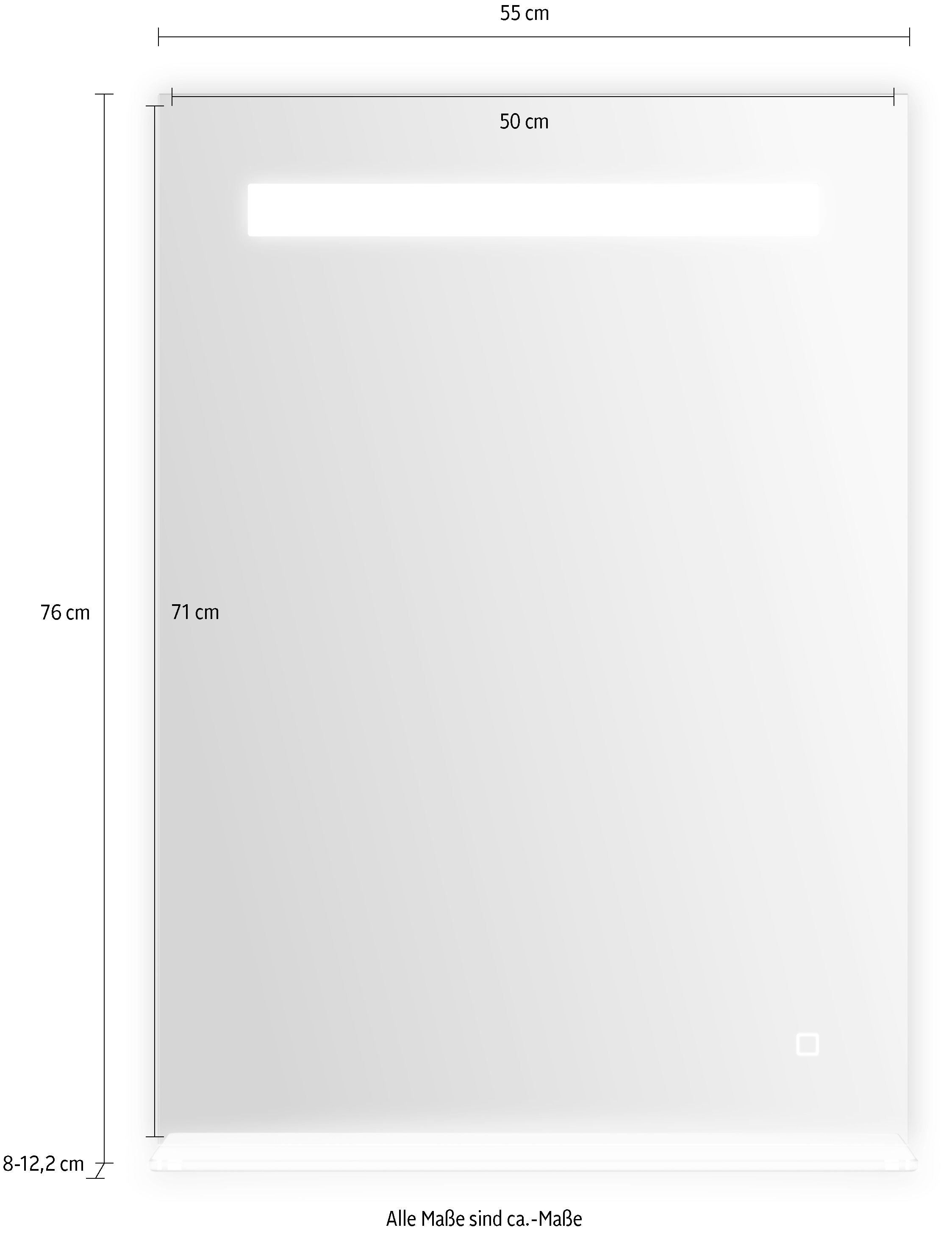jokey LED-Lichtspiegel »Modern-Light« 50 x 71 cm, Tiefe 12,2 cm