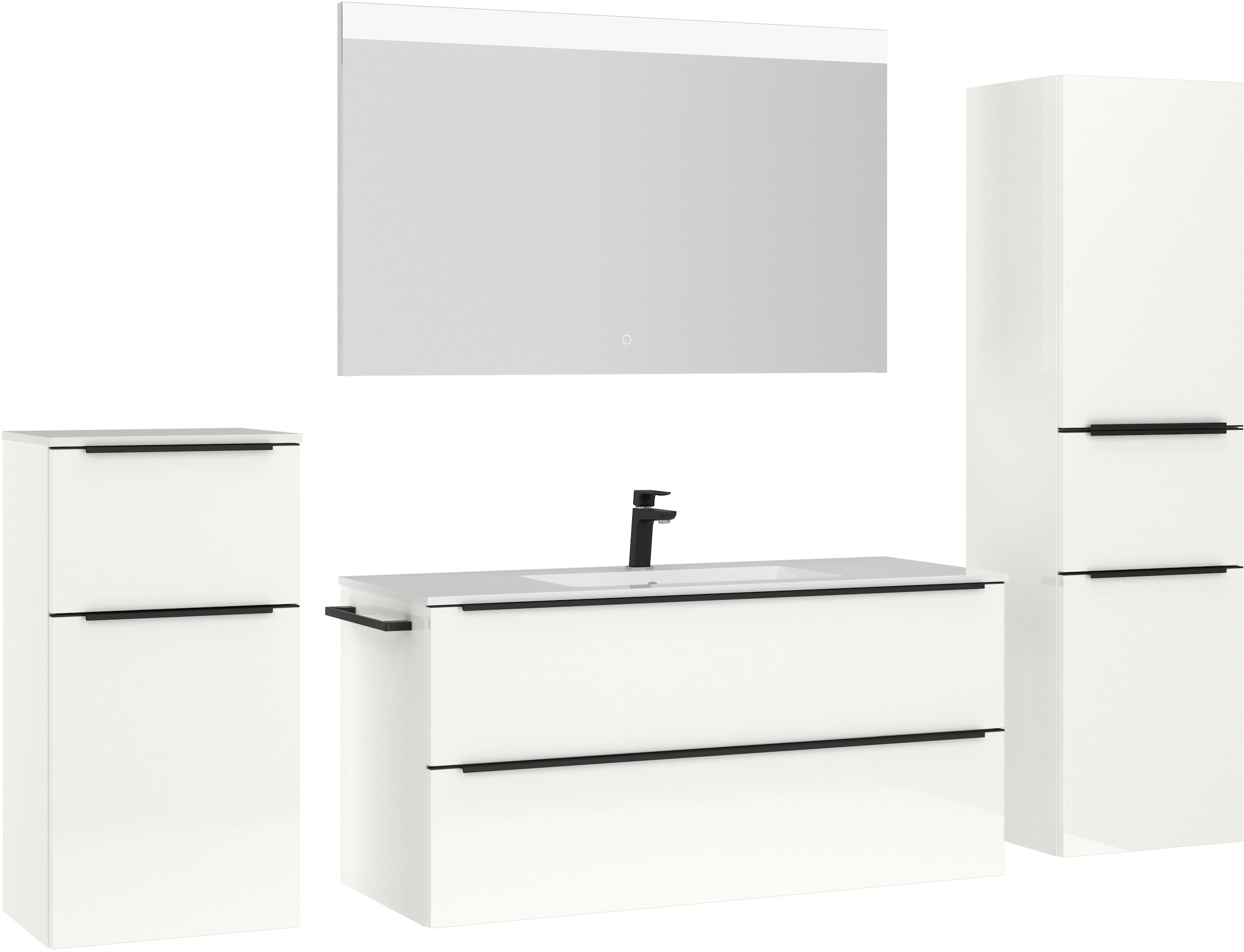 nobilia Badmöbel-Set "Levere" vormontiert, mit Soft-Close, 4 Stk. tlg. günstig online kaufen