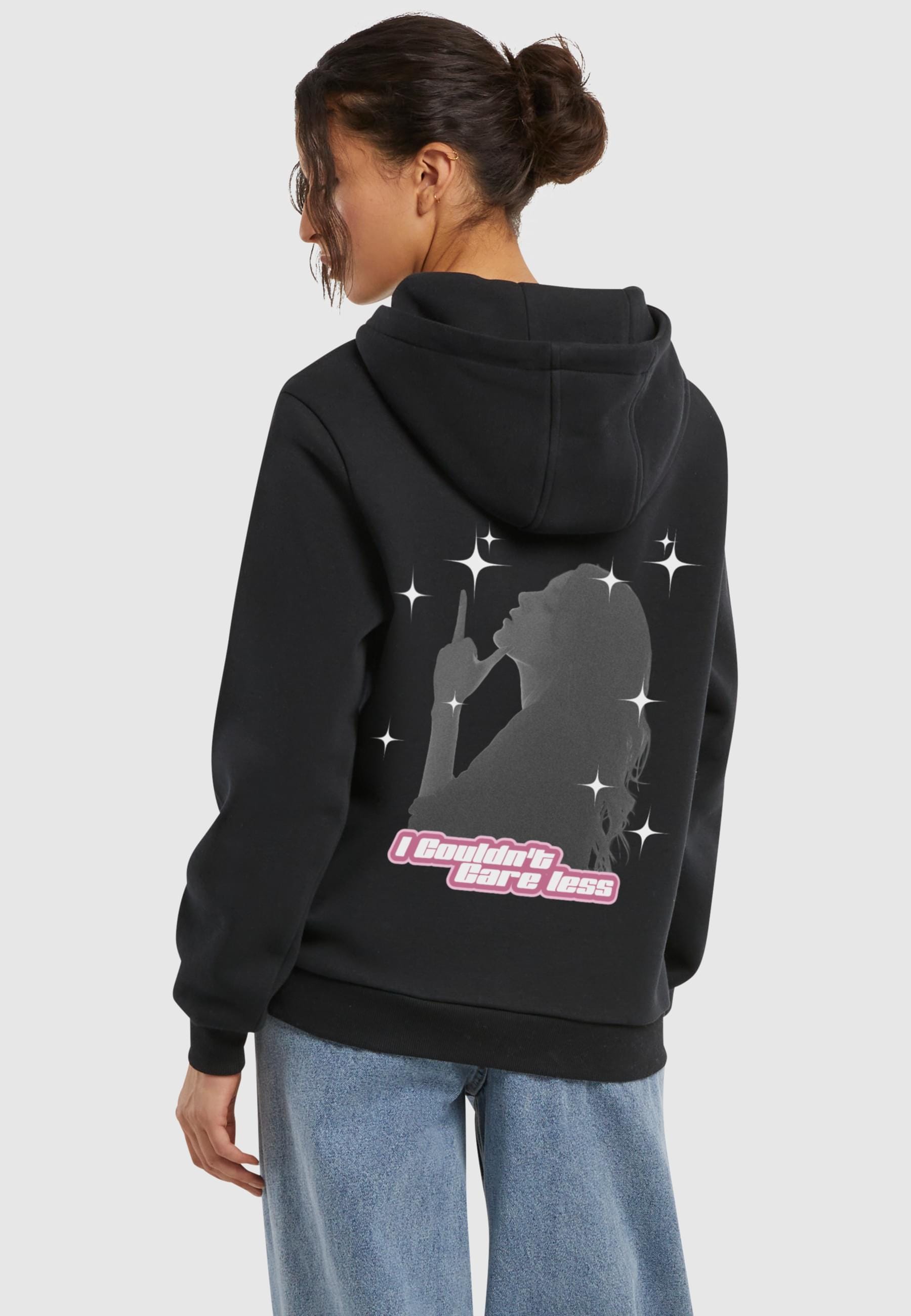 Miss Tee Kapuzenpullover »Miss Tee Couldn't Care Less Ladies Fluffy Hoody«, (1 tlg.)