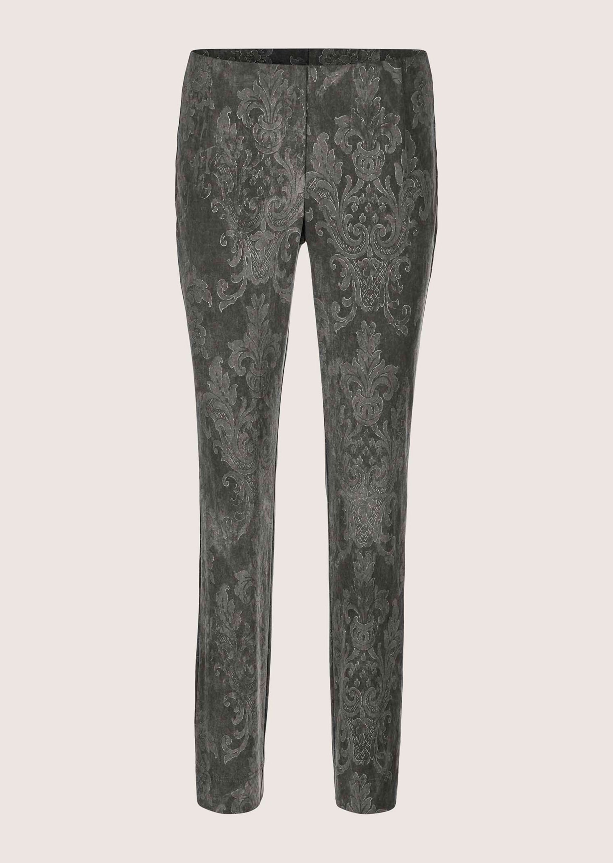 MADELEINE Leggings "Schlupfhose Komfortable Damenhose mit Allover-Print" Paisleyprint mit Glitzereffekt