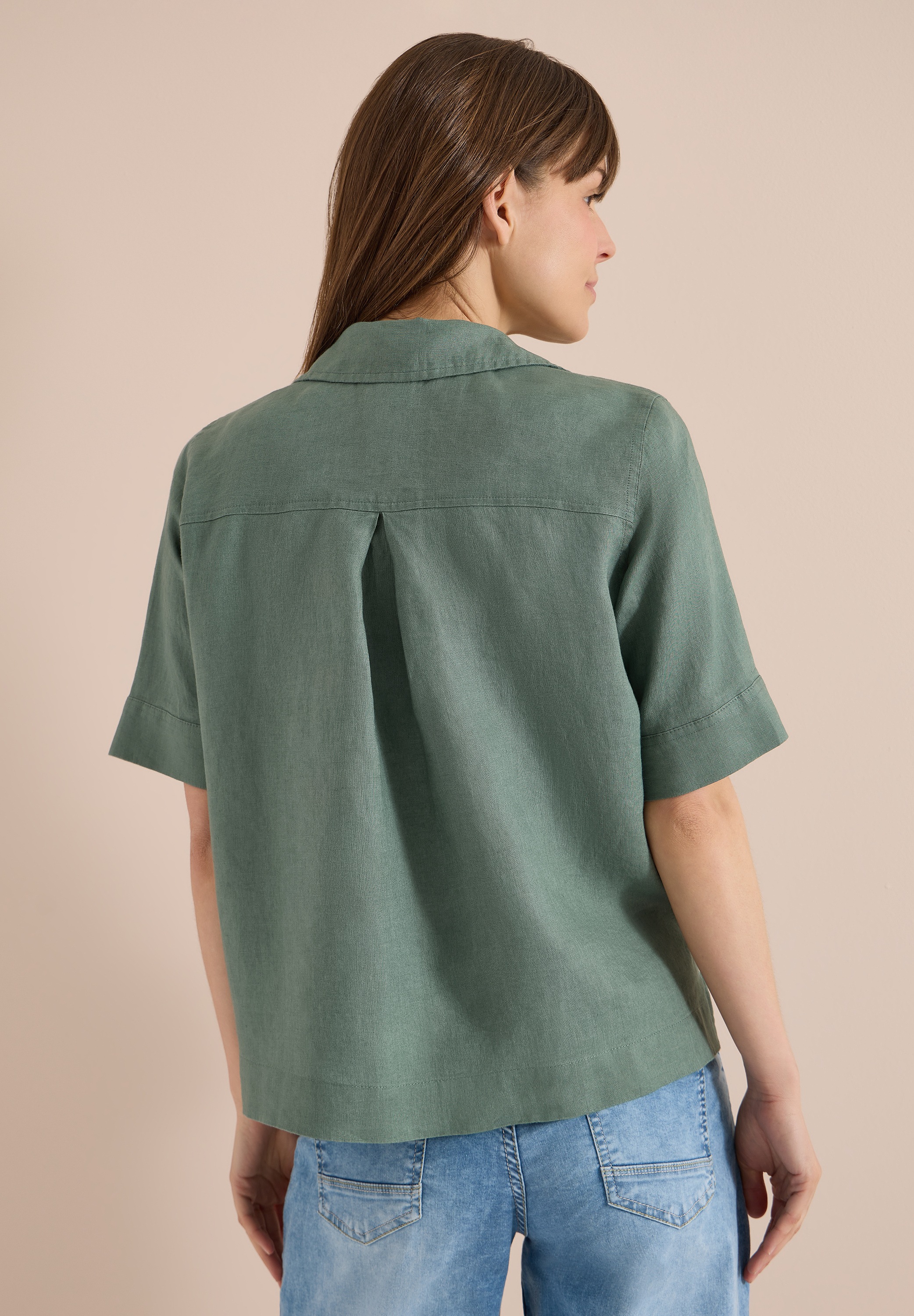 Cecil Kurzarmbluse aus Leinen