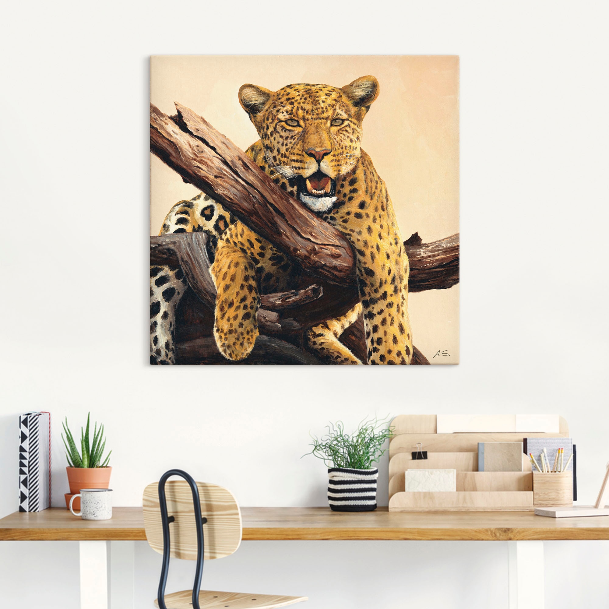 Artland Wandbild »Zeit zum Mittagessen«, Wildtiere, (1 St.), als Alubild, Outdoorbild, Leinwandbild in verschied. Größen