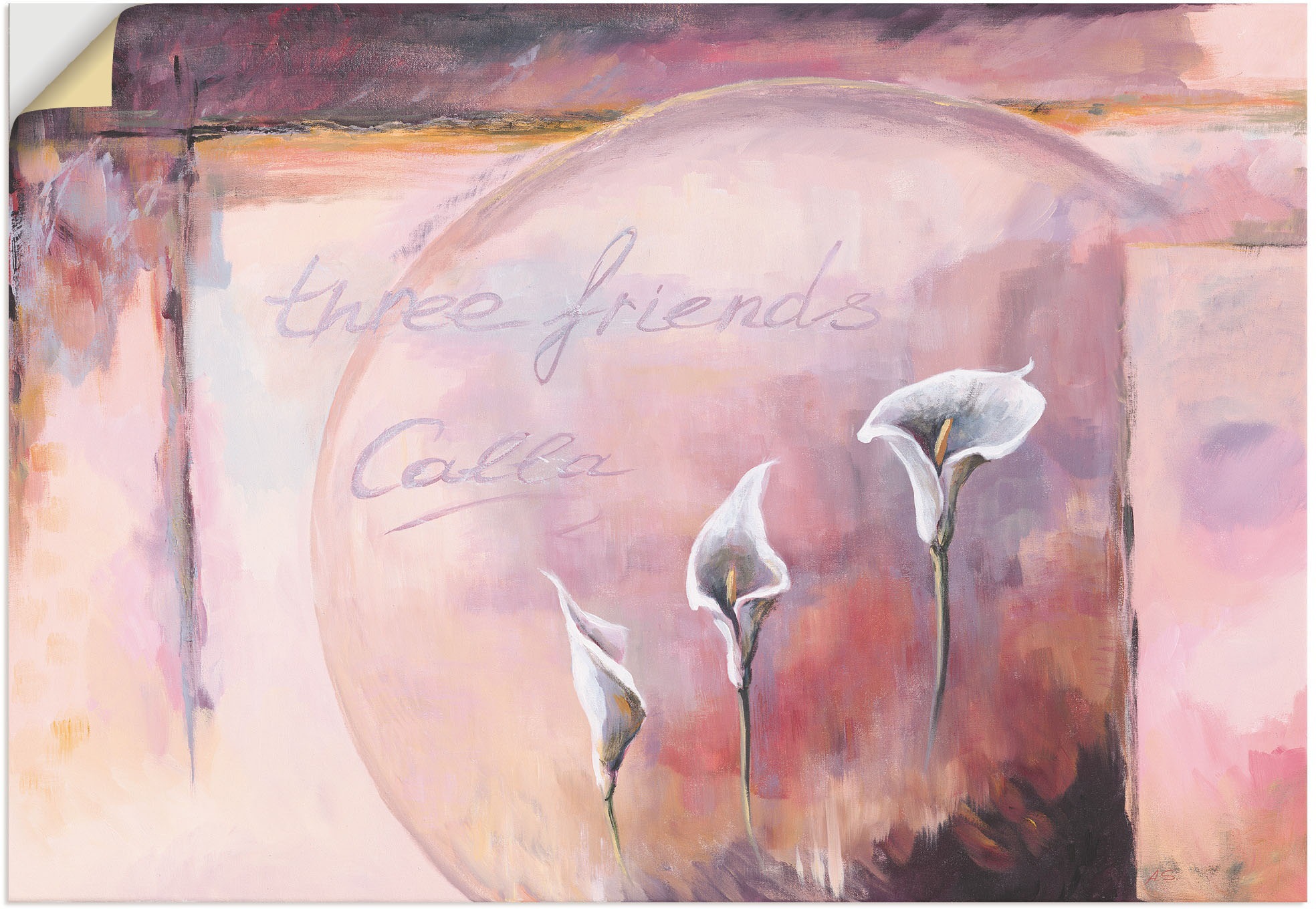 »Calla«, Friday | St.), als versch. Leinwandbild, (1 Größen Wandbild Artland BAUR Blumenbilder, Alubild, Black oder Wandaufkleber in Poster