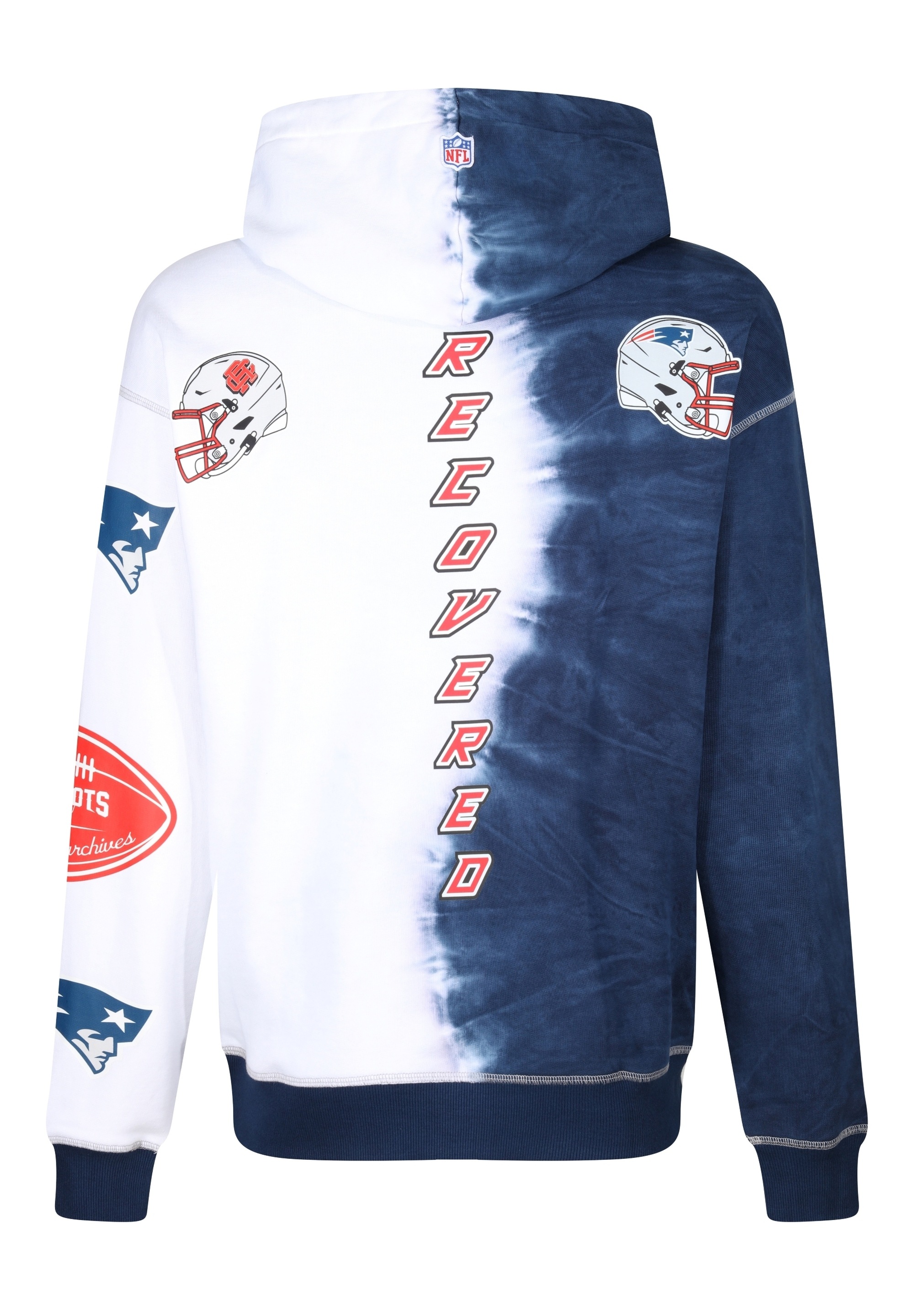 Recovered Kapuzensweatshirt »NFL Patriots Ink Dye Effect On«, für alle New England Patriots-Fans