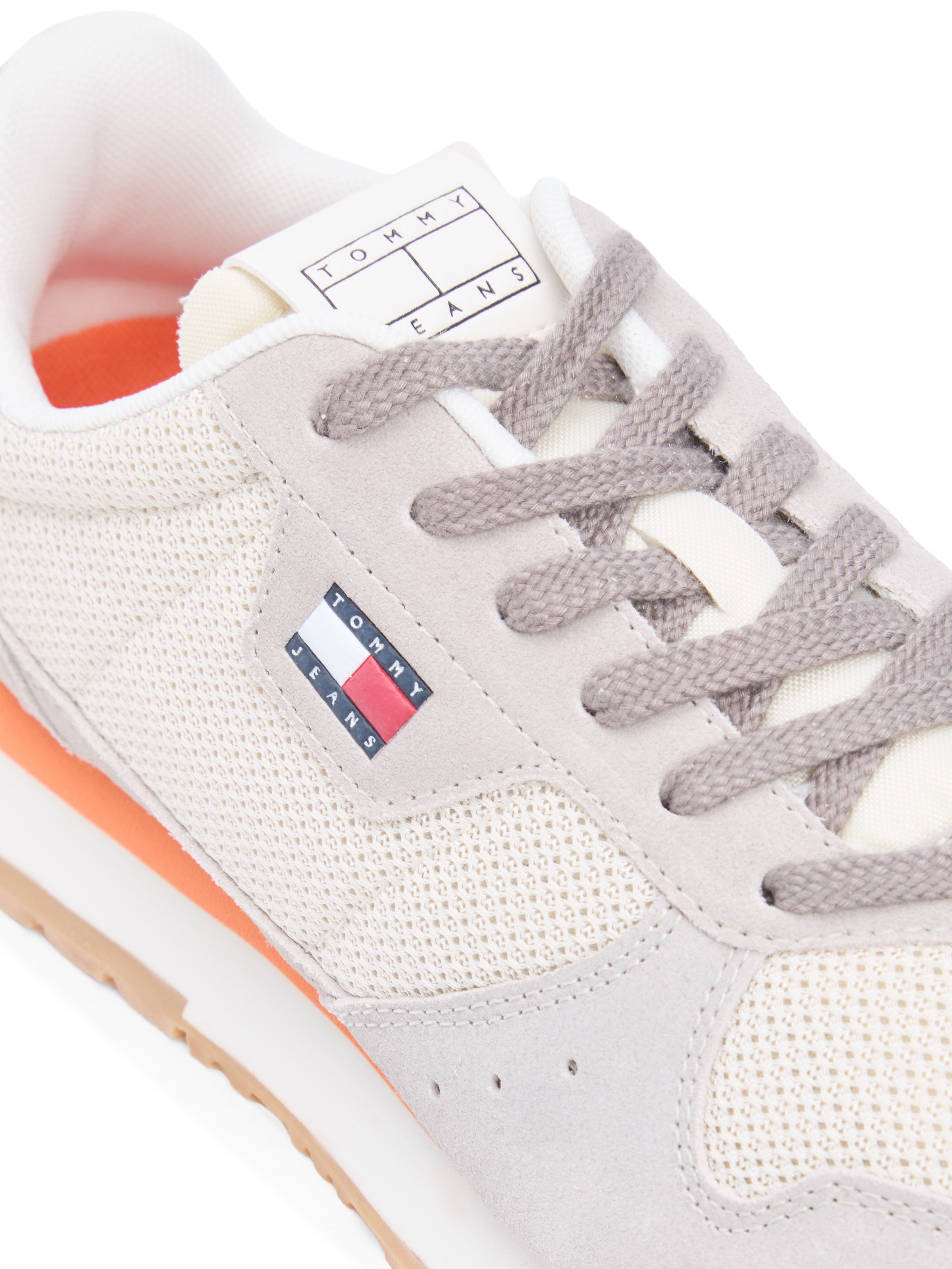 Tommy Jeans Sneaker »TJM EVA RUNNER LEATHER«  Freizeitschuh, Halbschuh, Schnürschuh mit seitlicher Logoflagge
