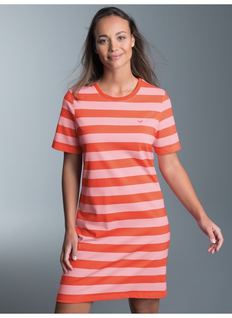Trigema Jerseykleid "TRIGEMA Heavy Kleid mit Ringelmuster" 1 Stk. tlg. günstig online kaufen