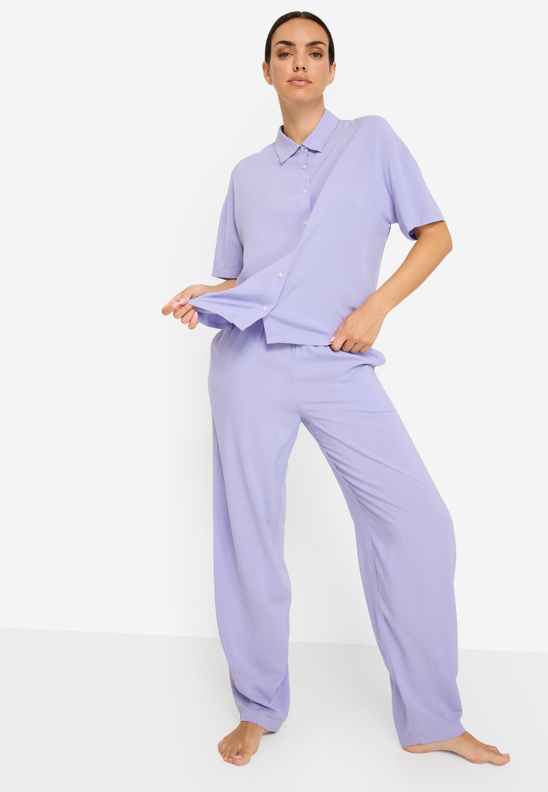 LSCN by LASCANA Pyjama Set, 2 mit weiter Ballon-Hose