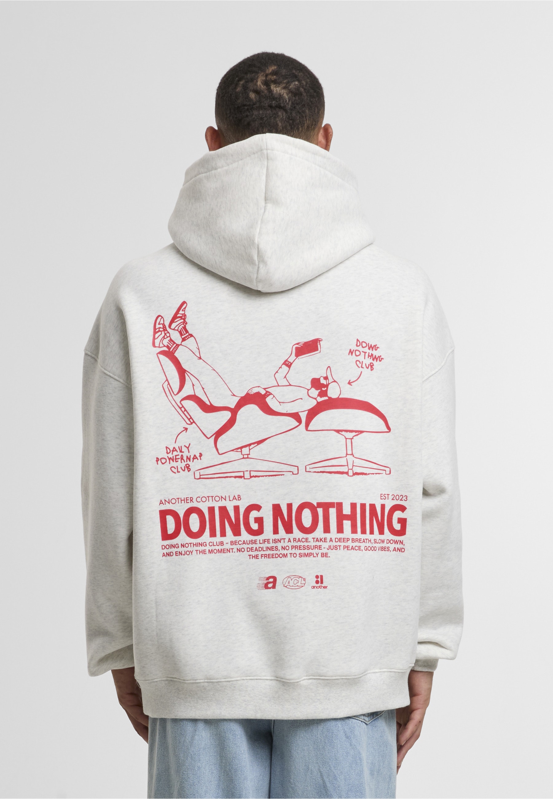 Another Cotton Lab Kurzarmhemd »Another Cotton Lab Doing Nothing T-Shirt Hoodie« 1