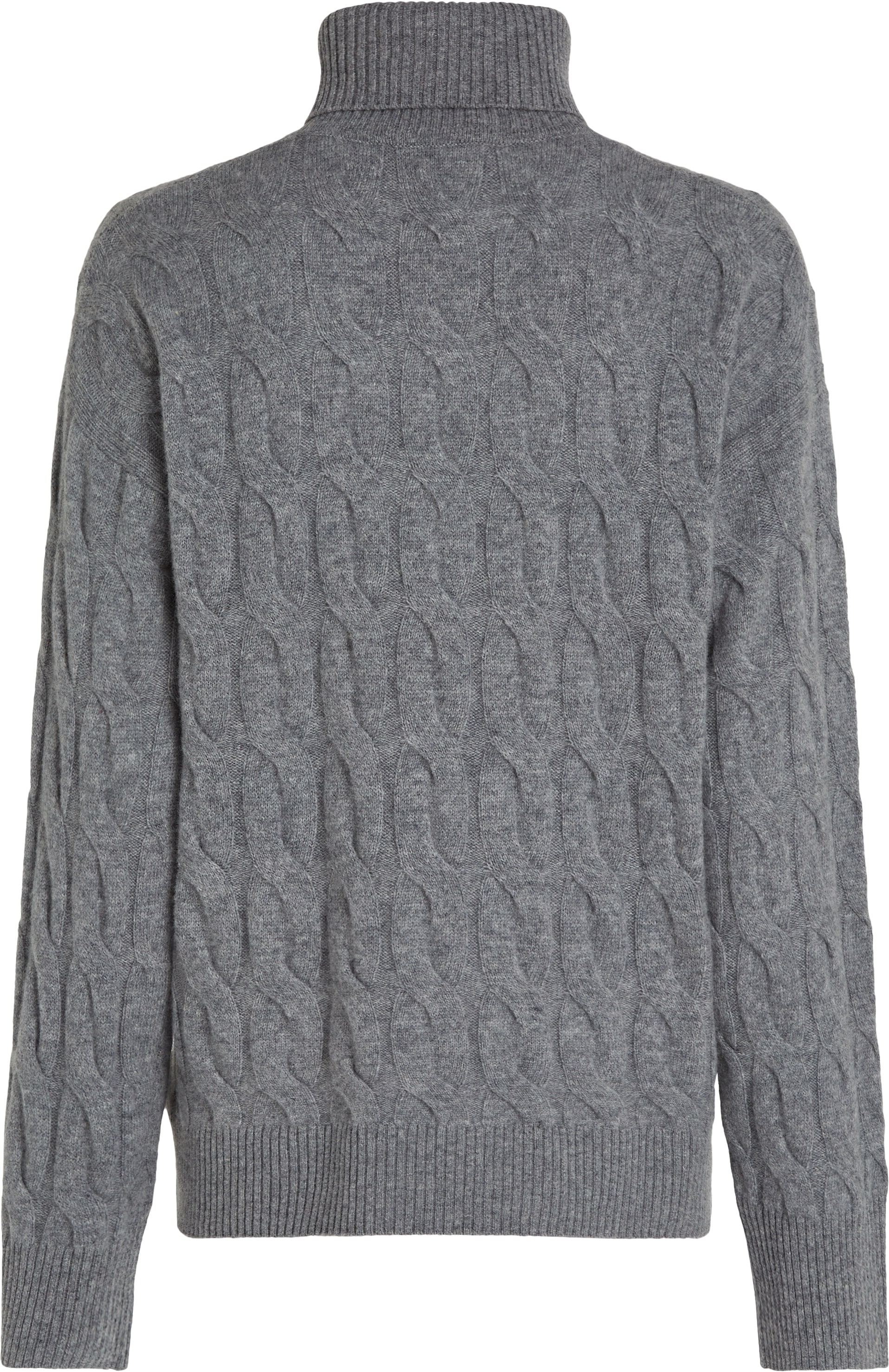 Tommy Hilfiger Rollkragenpullover SOFT WOOL CABLE ROLL-NK SWEATER mit Logos günstig online kaufen