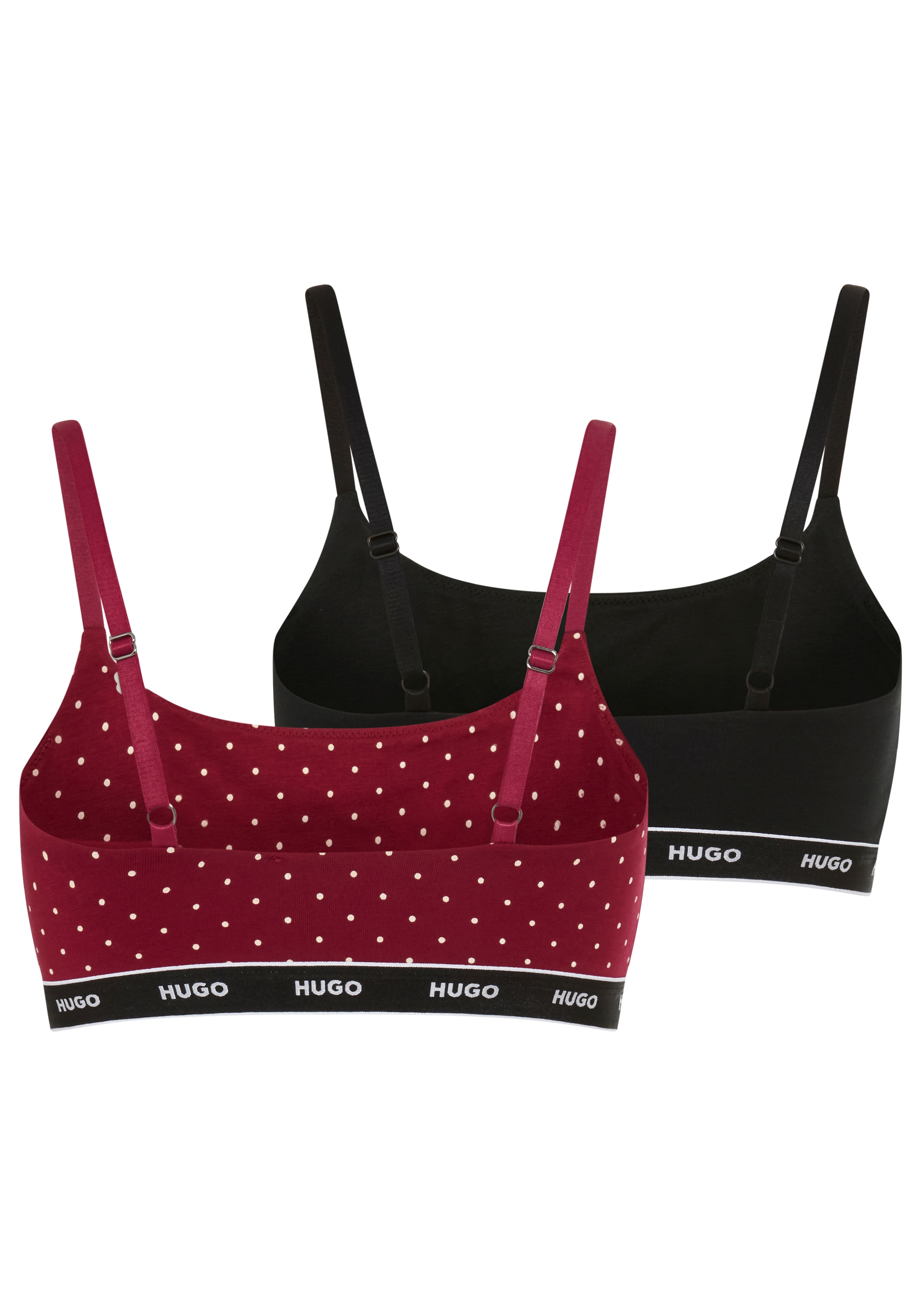HUGO Underwear Bralette "TWIN BRALETTE DESIGN" 2 ohne Verschluss, ohne Polsterung