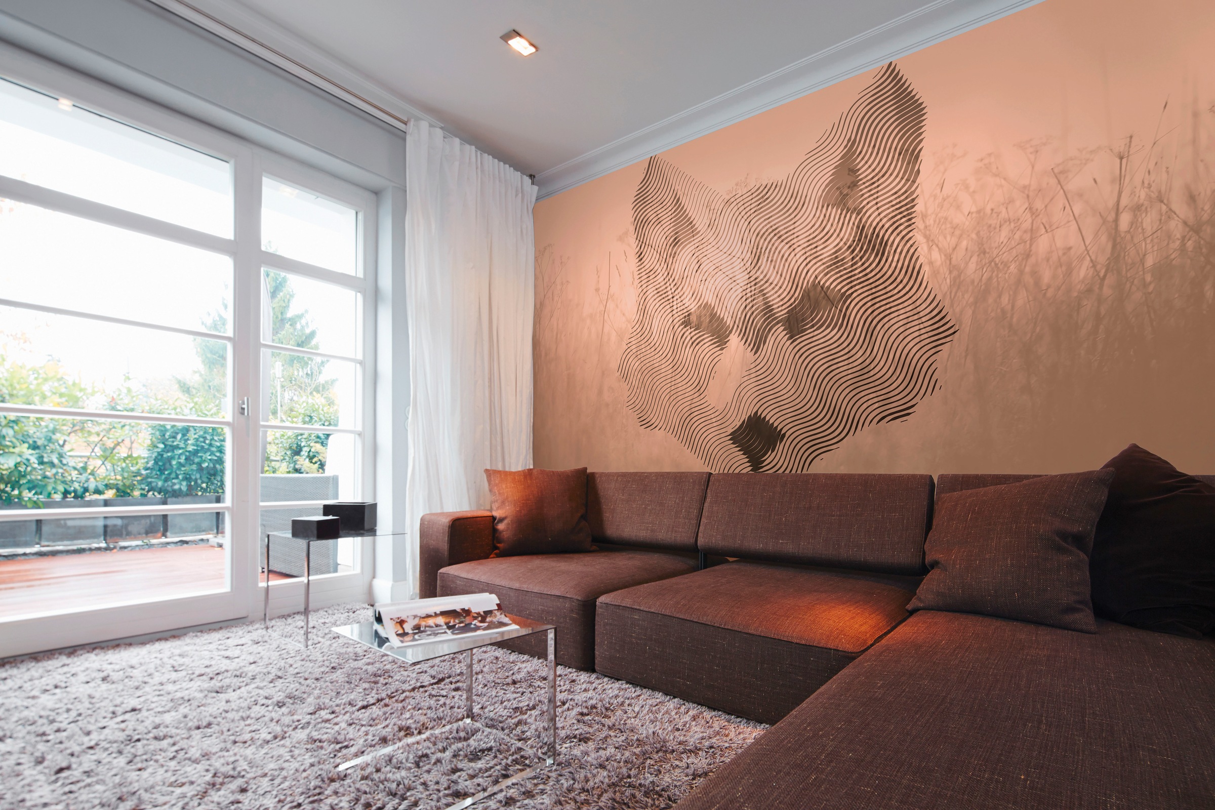Architects Paper Fototapete »Atelier 47 Fox Graphic 2«, abstrakt, Vlies, Wand, Schräge, Decke