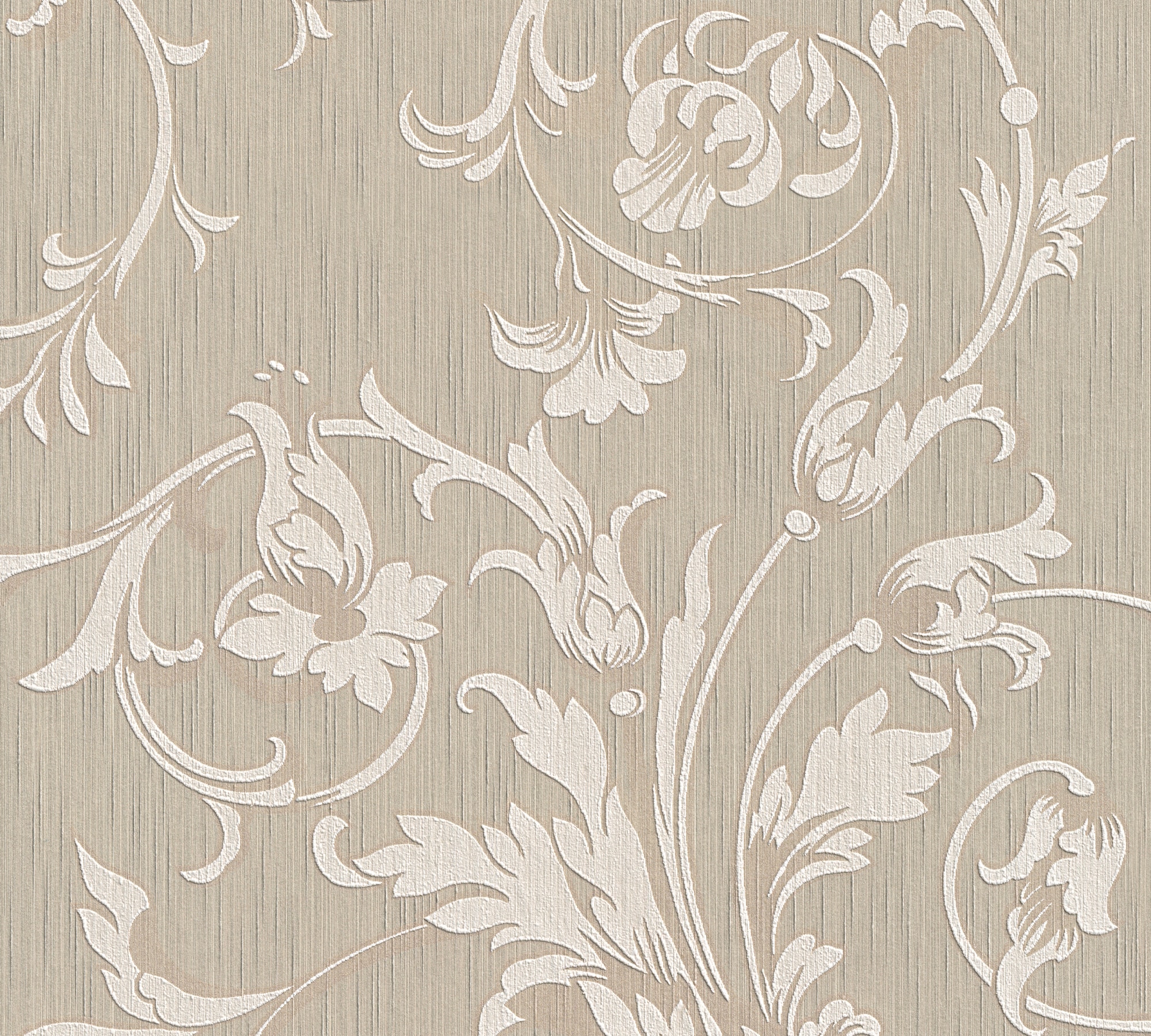 Architects Paper Textiltapete "Tessuto" Barock floral gemustert samtig Blumen-Tapete Floral Tapeten Wohnzimmer Schlafzimmer Küche Flur Design