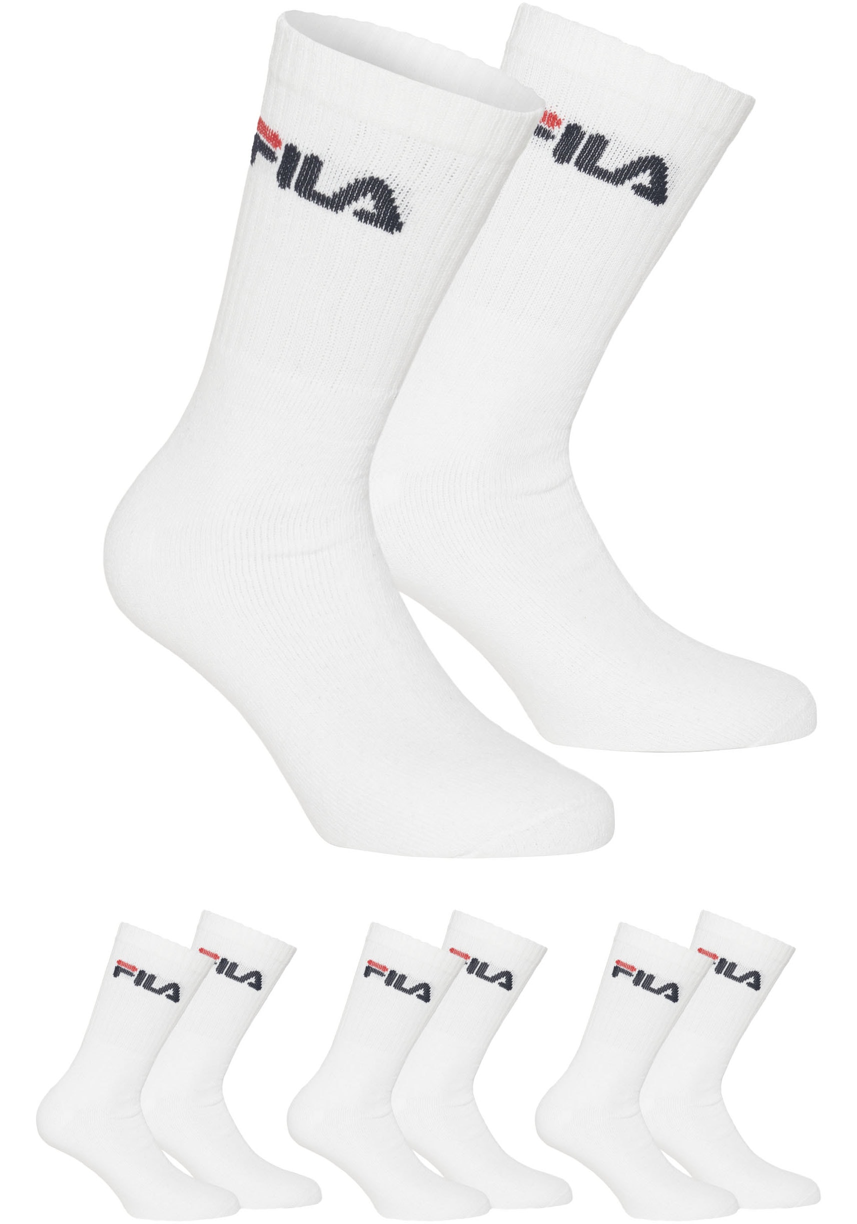 Fila Tennissocken, (3er Pack), mit verstärkten Belastungszonen