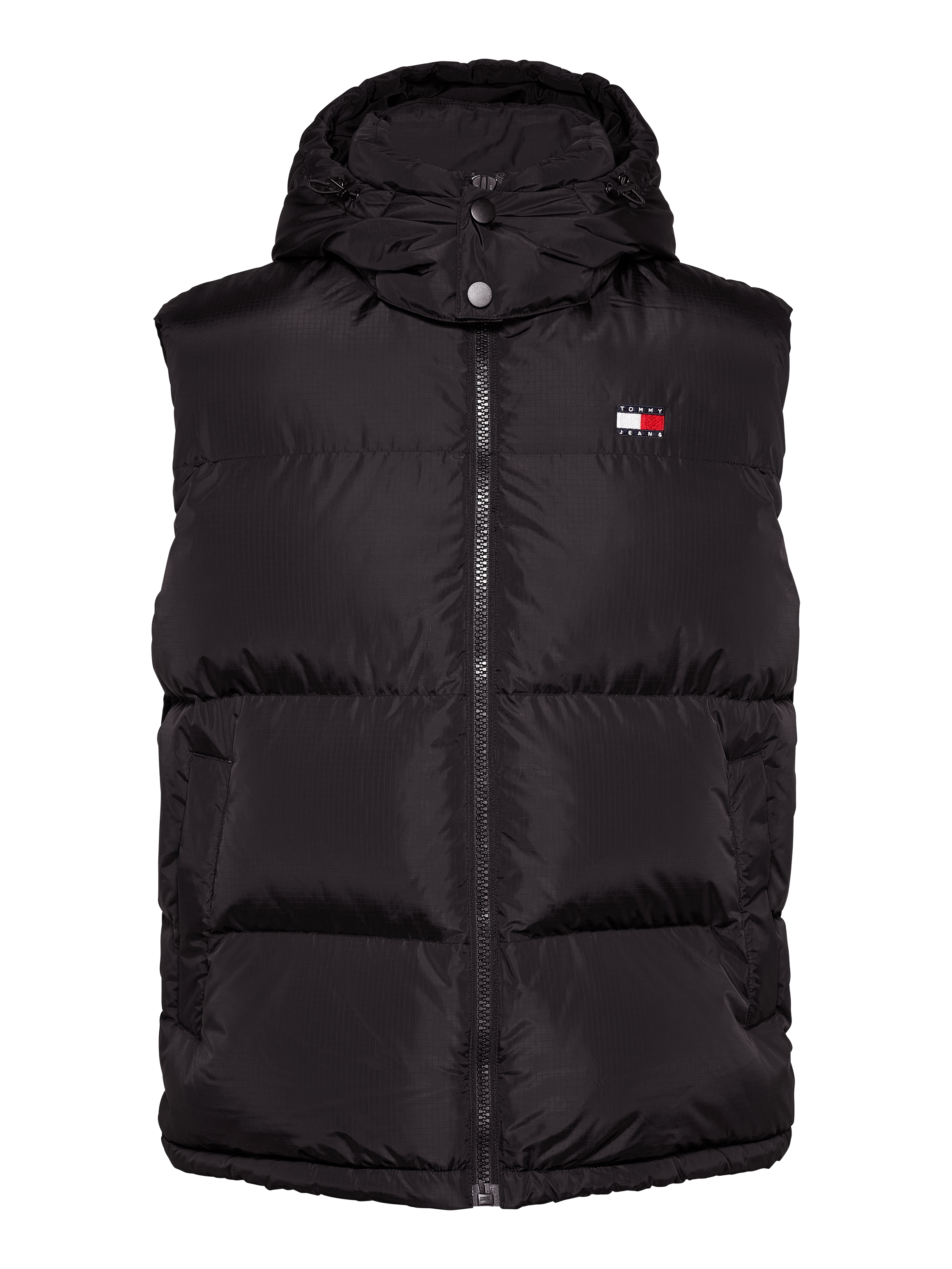 Tommy Jeans Steppweste "TJM ALASKA VEST", Abnehmbare Kapuze mit Kordelzug