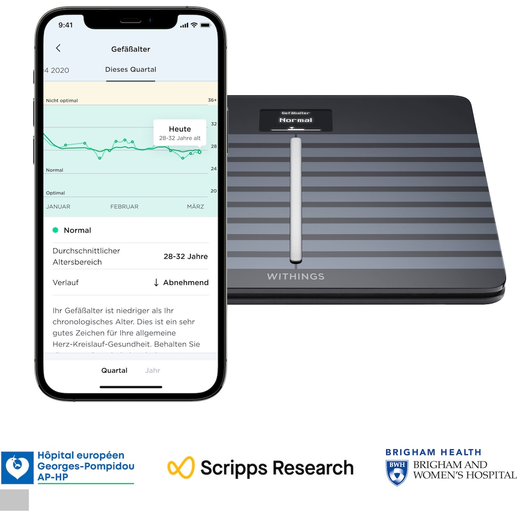 Withings Körper-Analyse-Waage »Body Cardio«