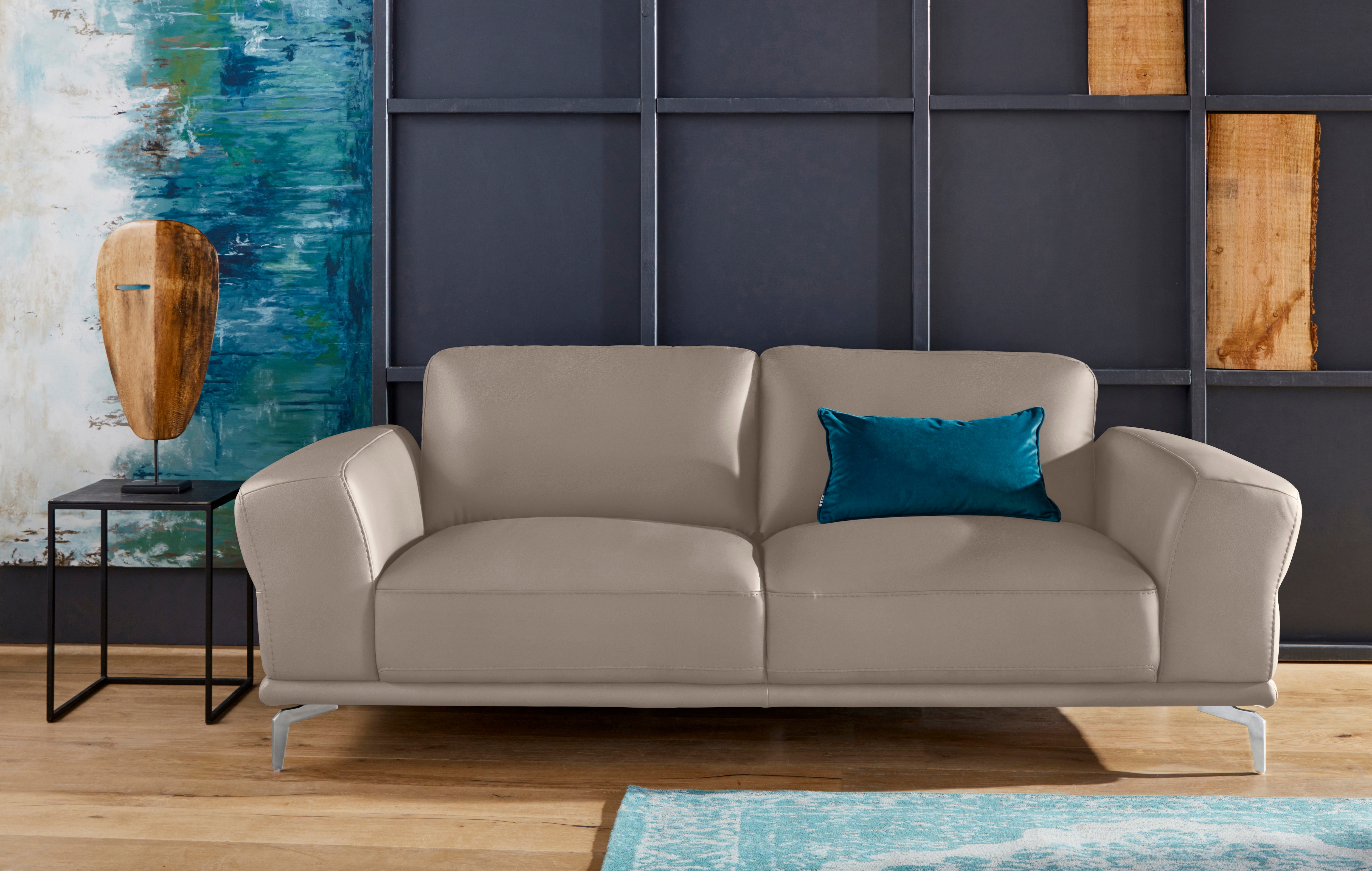 W.SCHILLIG 2,5-Sitzer "montanaa Designsofa mit erstklassigem Sitzkomfort, Ferderkern" mit Metallfüßen in Chrom glänzend, Breite 212 cm