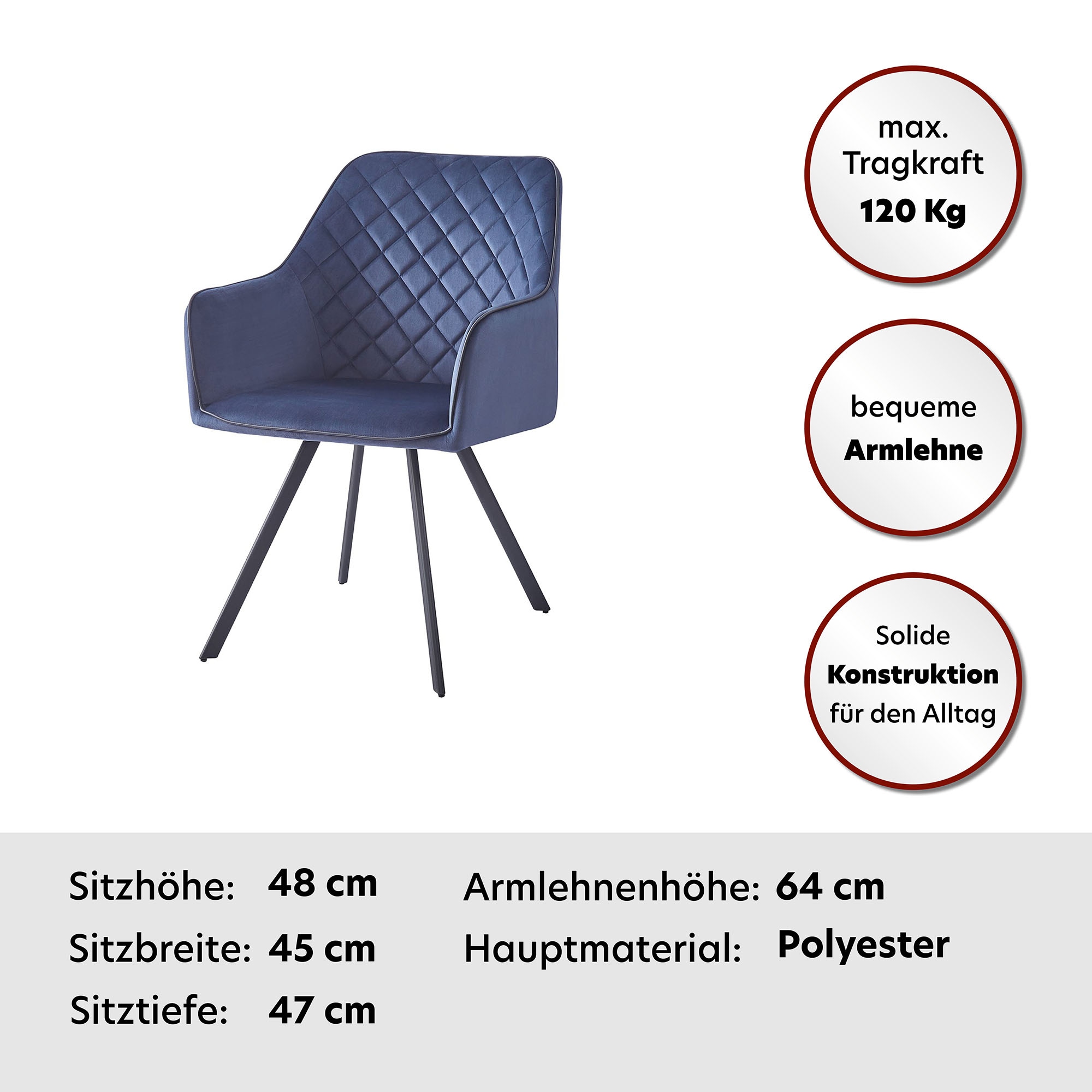 Kayoom Polsterstuhl »Stuhl Amber 125, Toller Stuhl aus Samt, mit Beinen aus Eisen«, 1 St., Toller Stuhl aus Samt, Glamour in Ihr Zuhause, mit Beinen aus Eisen
