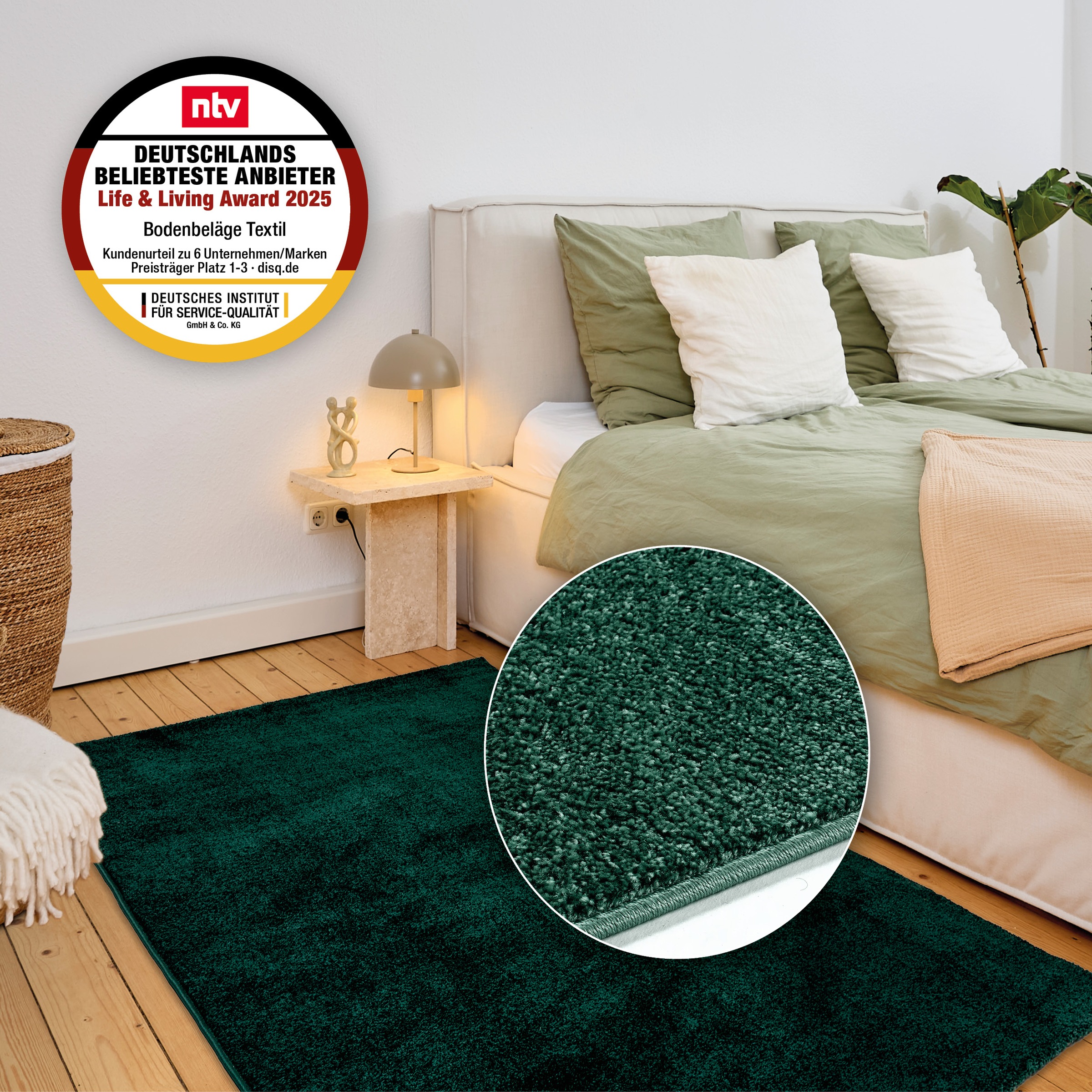 ASTRA Teppich »Sam 250«, rechteckig, 8 mm Höhe, weicher Kurzflor, Wohnzimmer, Schlafzimmer