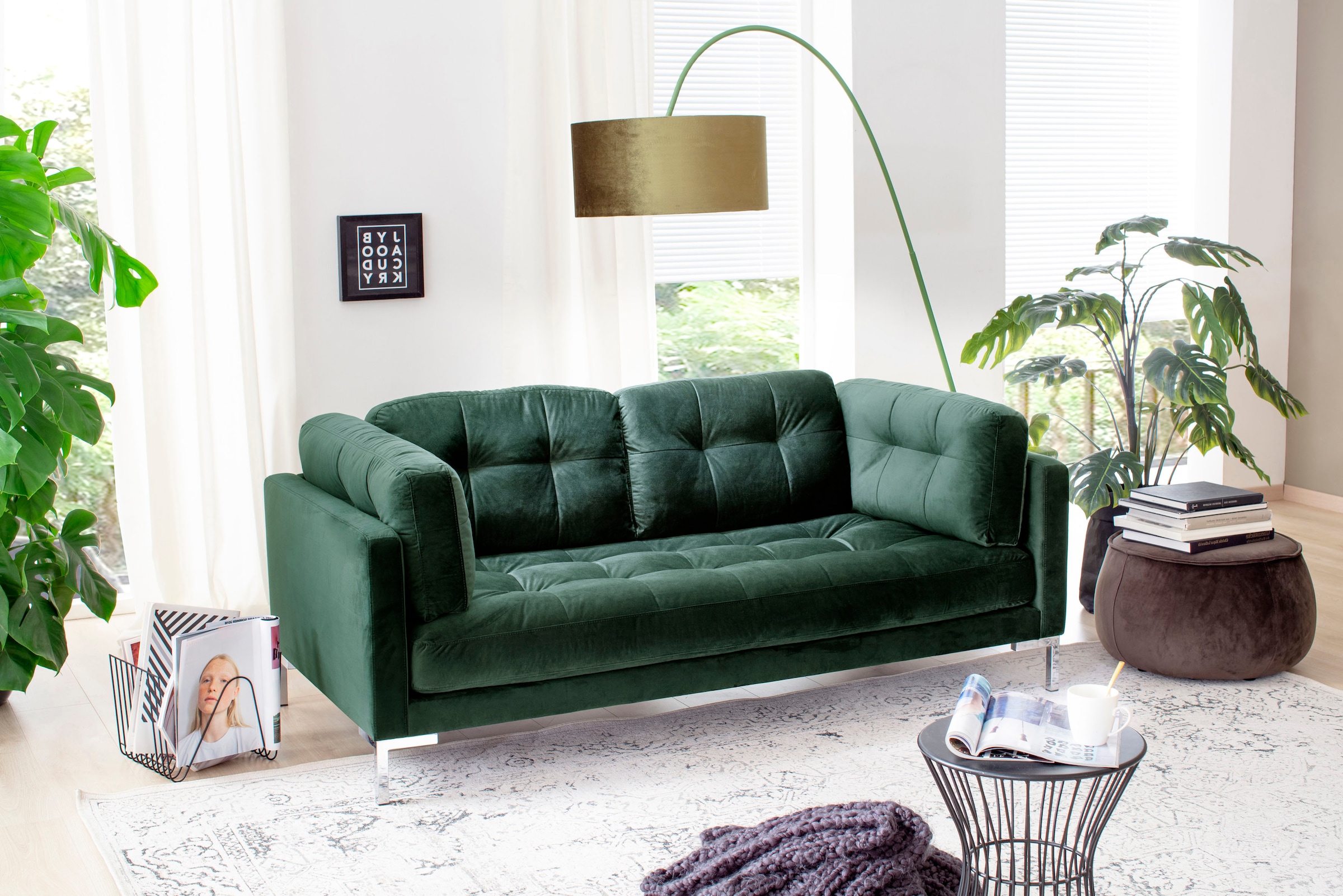 Trends by HG 2-Sitzer »Landau«, in Cord-Stoff mit Metallfuß