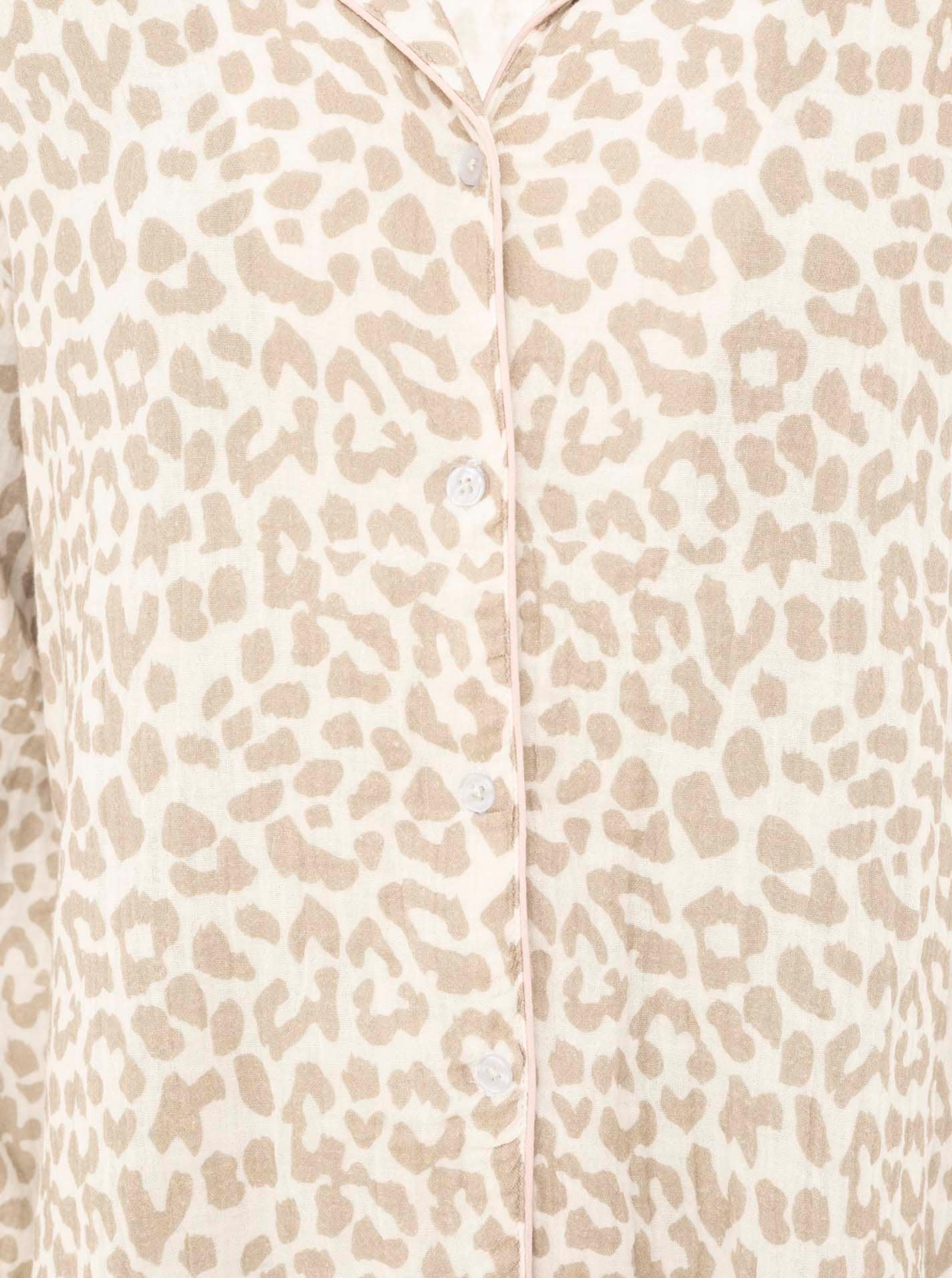 Zwillingsherz Pyjama »Classic Leo« 2 Leo-Muster, Oberteil mit Knöpfen, Hose mit elastischem Bund