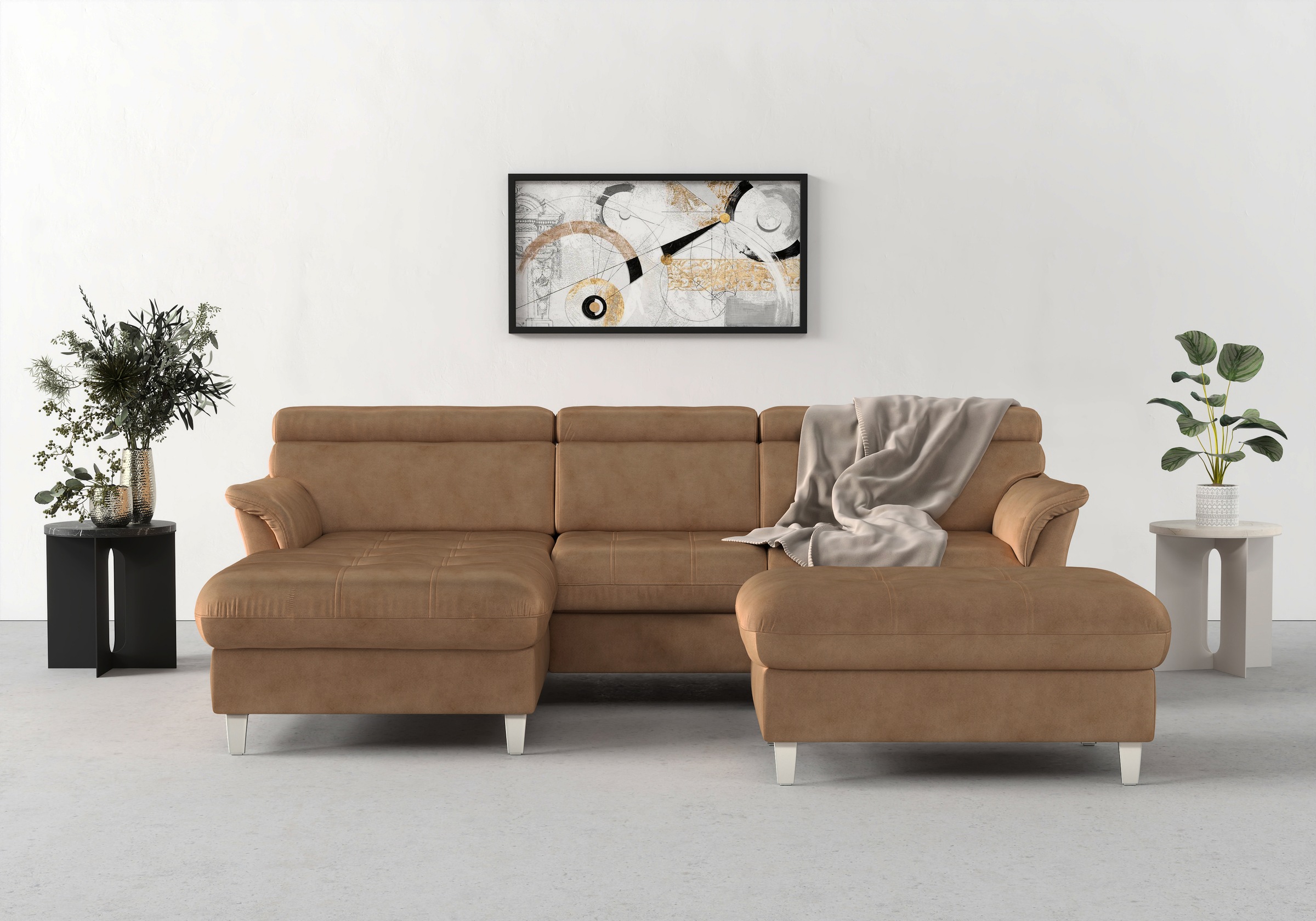 sit&more Ecksofa "Marano L-Form" inklusive Kopfteilverstellung, optional Schlaffunktion & Bettkasten