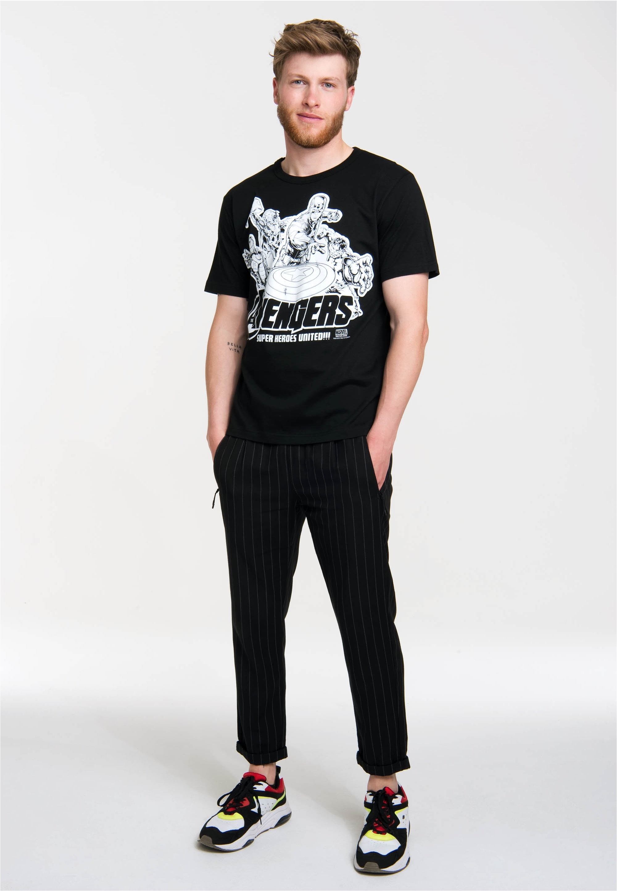 LOGOSHIRT T-Shirt "Avengers - Marvel - Heroes United" mit auffälligem Print günstig online kaufen