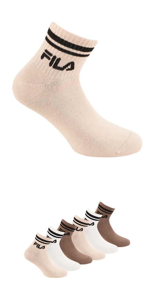 Fila Sportsocken "UNISEX QUARTER PLAIN SOCKS" 6 Paar tlg. mit Logo-Schriftz günstig online kaufen