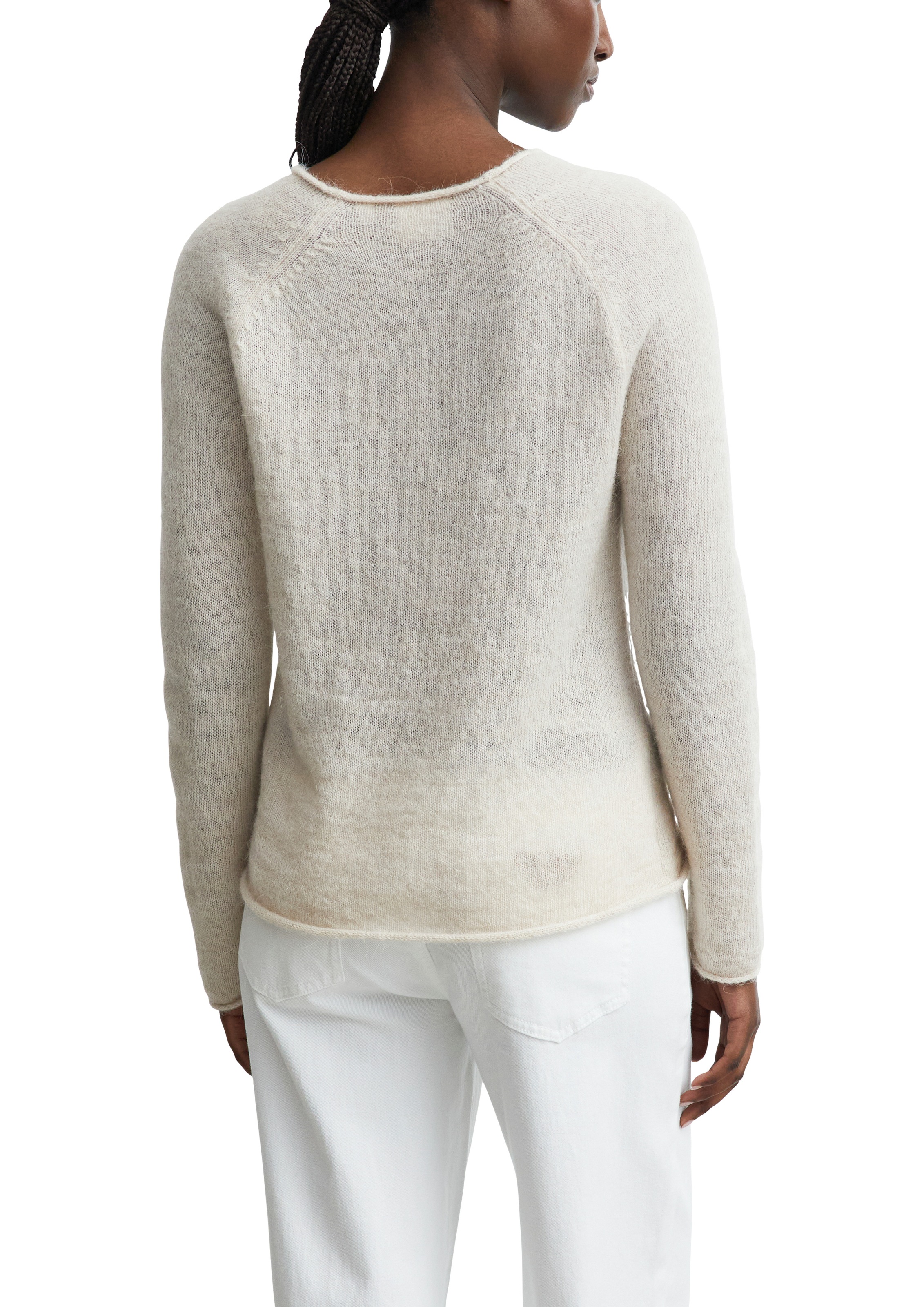 Comma Strickpullover U-Bootausschnitt, Raglanärmel