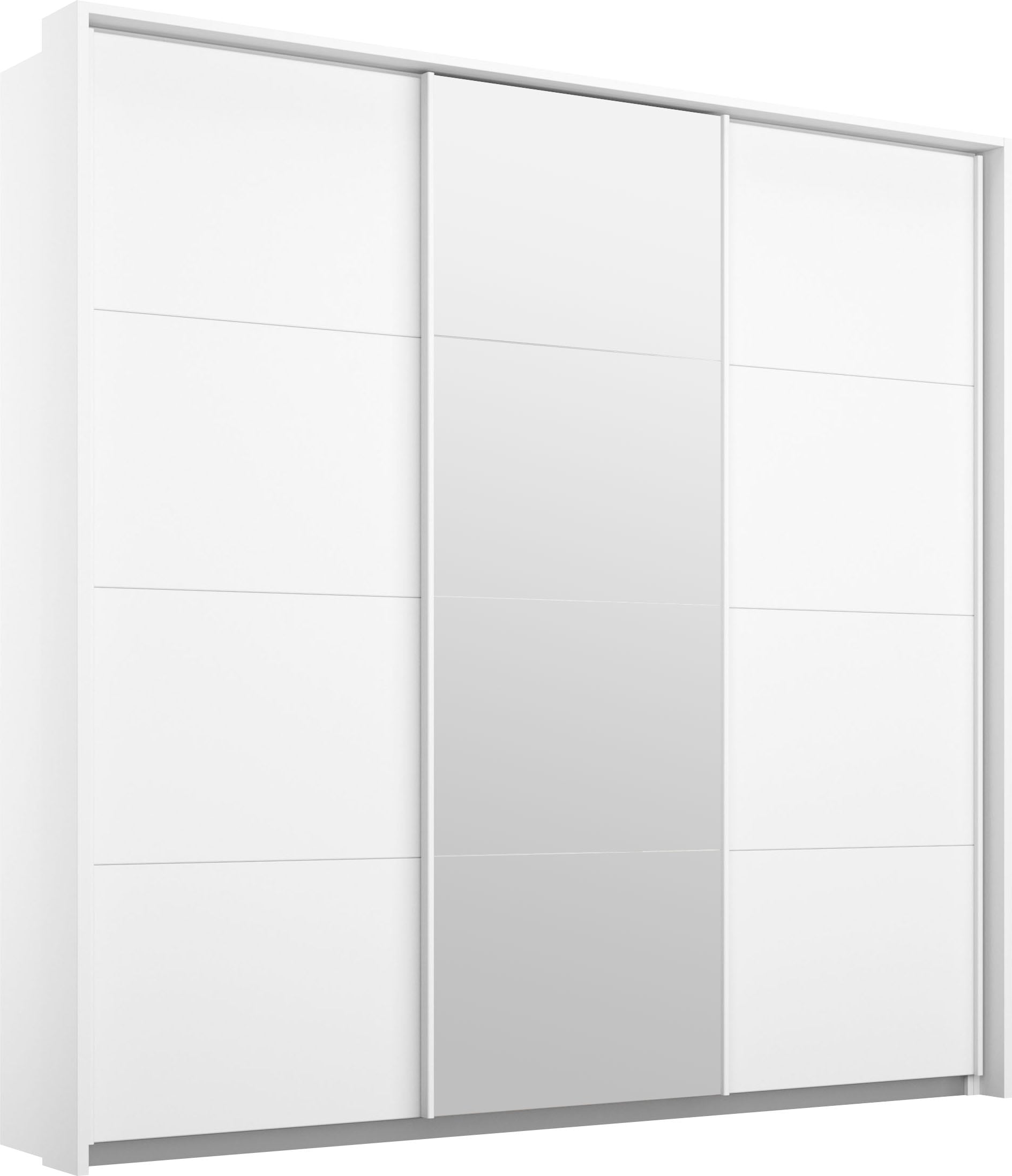 rauch Schwebetürenschrank "Kleiderschrank Schrank Garderobe Schlafzimmerschrank Ankleide KEPAN" optional mit Beleuchtung, Breiten: 211-368 cm, Höhen 213/233 cm, inkl. Schubladeneinsatz und Passepartout MADE IN GERMANY