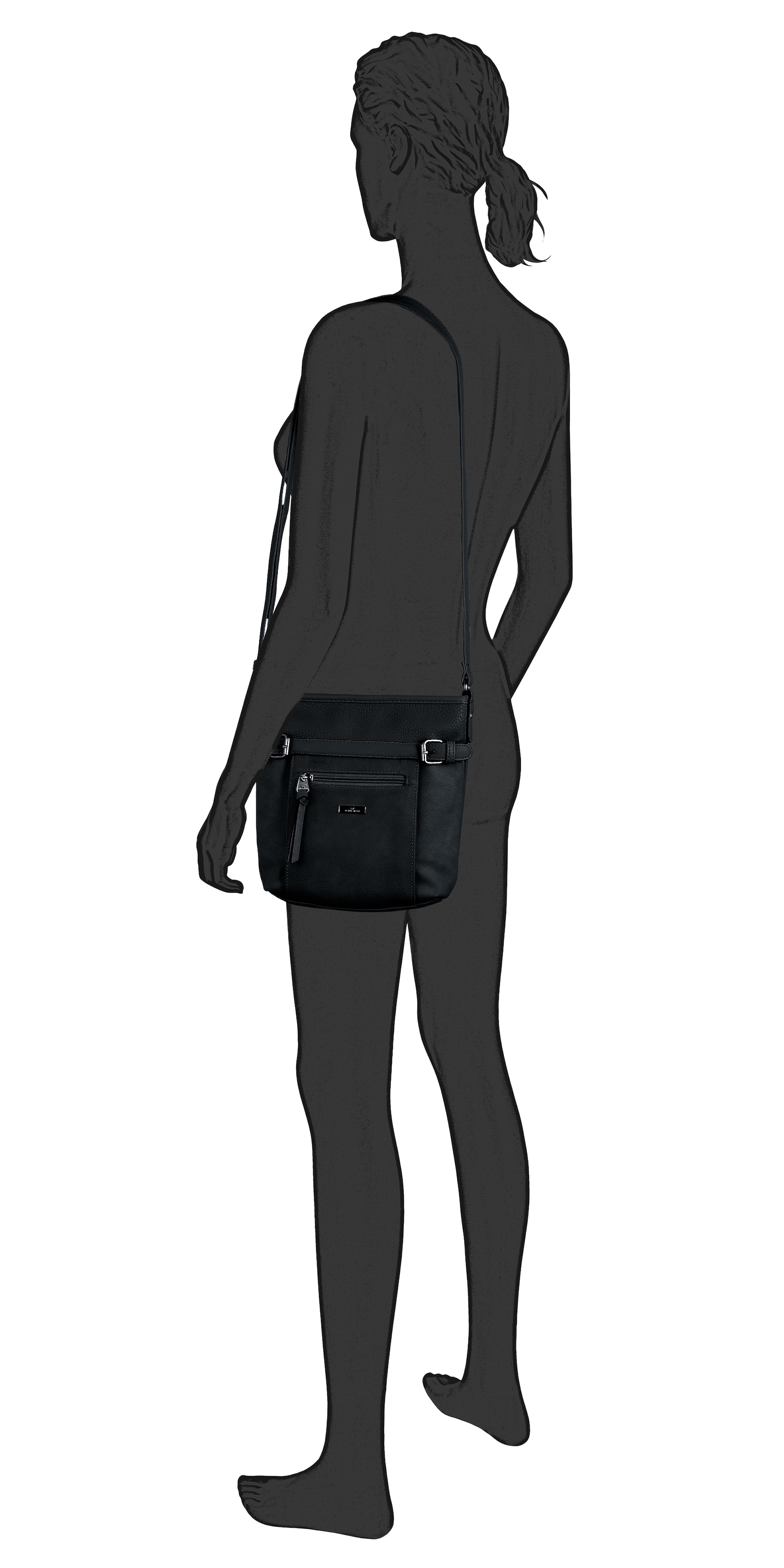 TOM TAILOR Umhängetasche »JUNA«, mit Details in Metallic Optik