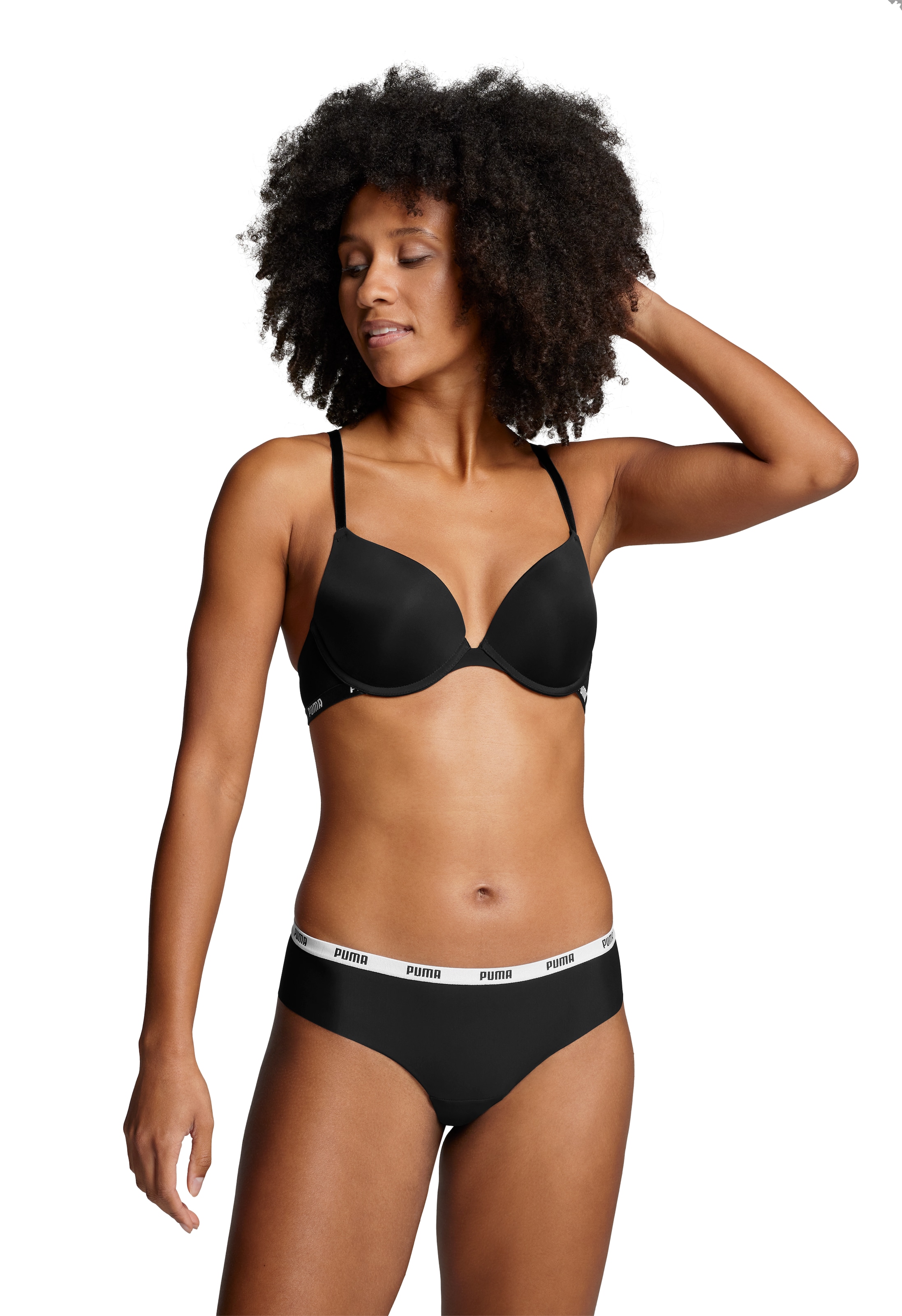 PUMA Brasilslip »PUMA WOMEN MICROFIBER BRAZILIAN 2P HANG«, (2er Pack), Mit Soft-Touch-Bund