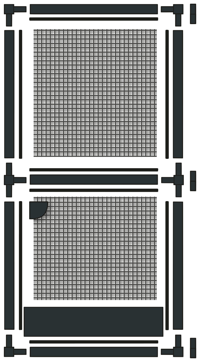 SCHELLENBERG Insektenschutz-Tür »Fliegengitter für Balkontür Premium«, Insektenschutz-Tür mit Aluminiumrahmen 120 x 240 cm, anthrazit, 70096