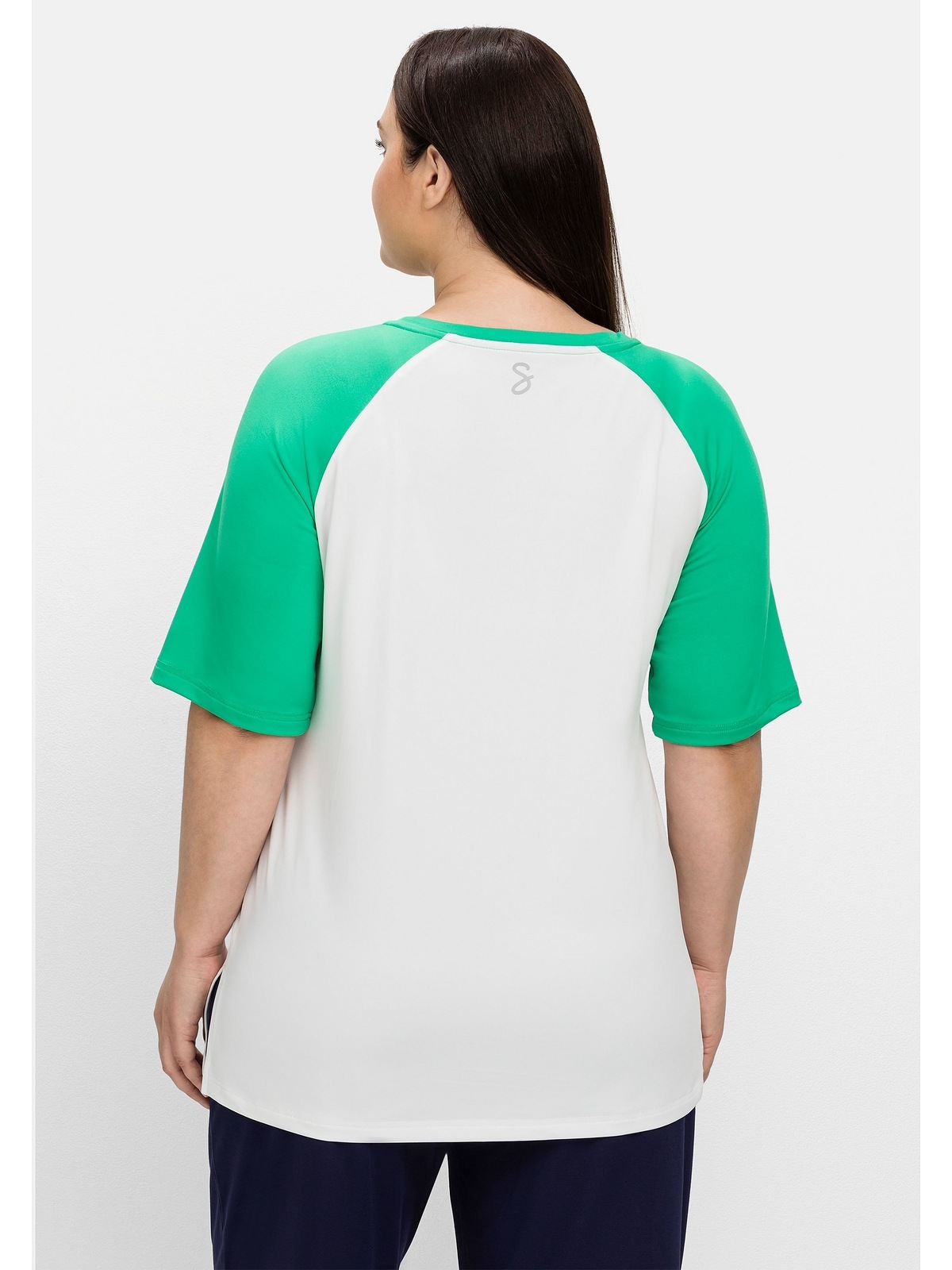 Sheego T-Shirt »Große Größen«, im College-Look, aus Funktionsware