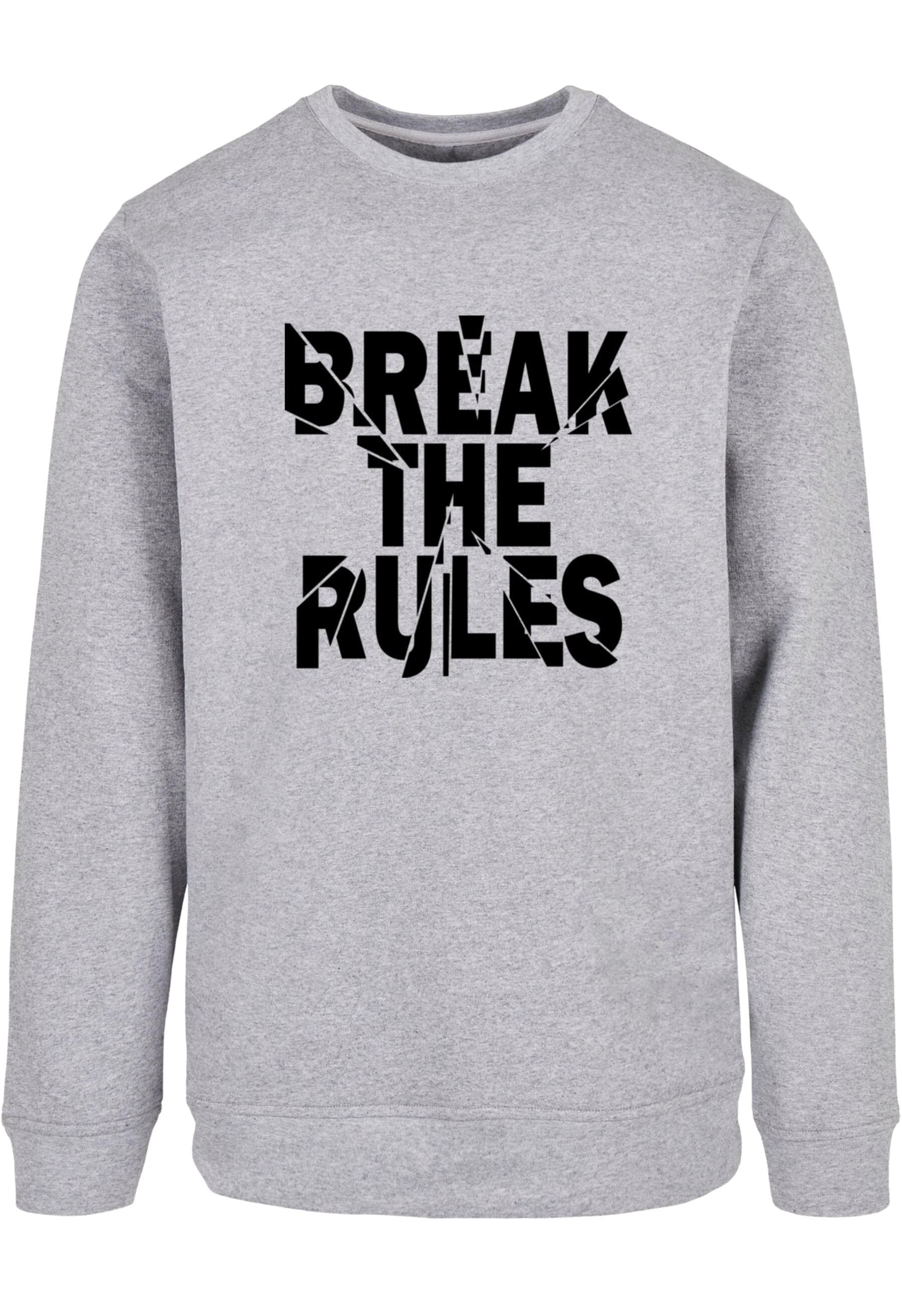 Merchcode Rundhalspullover "Merchcode Herren Break The Rules 2 Basic Crewne günstig online kaufen