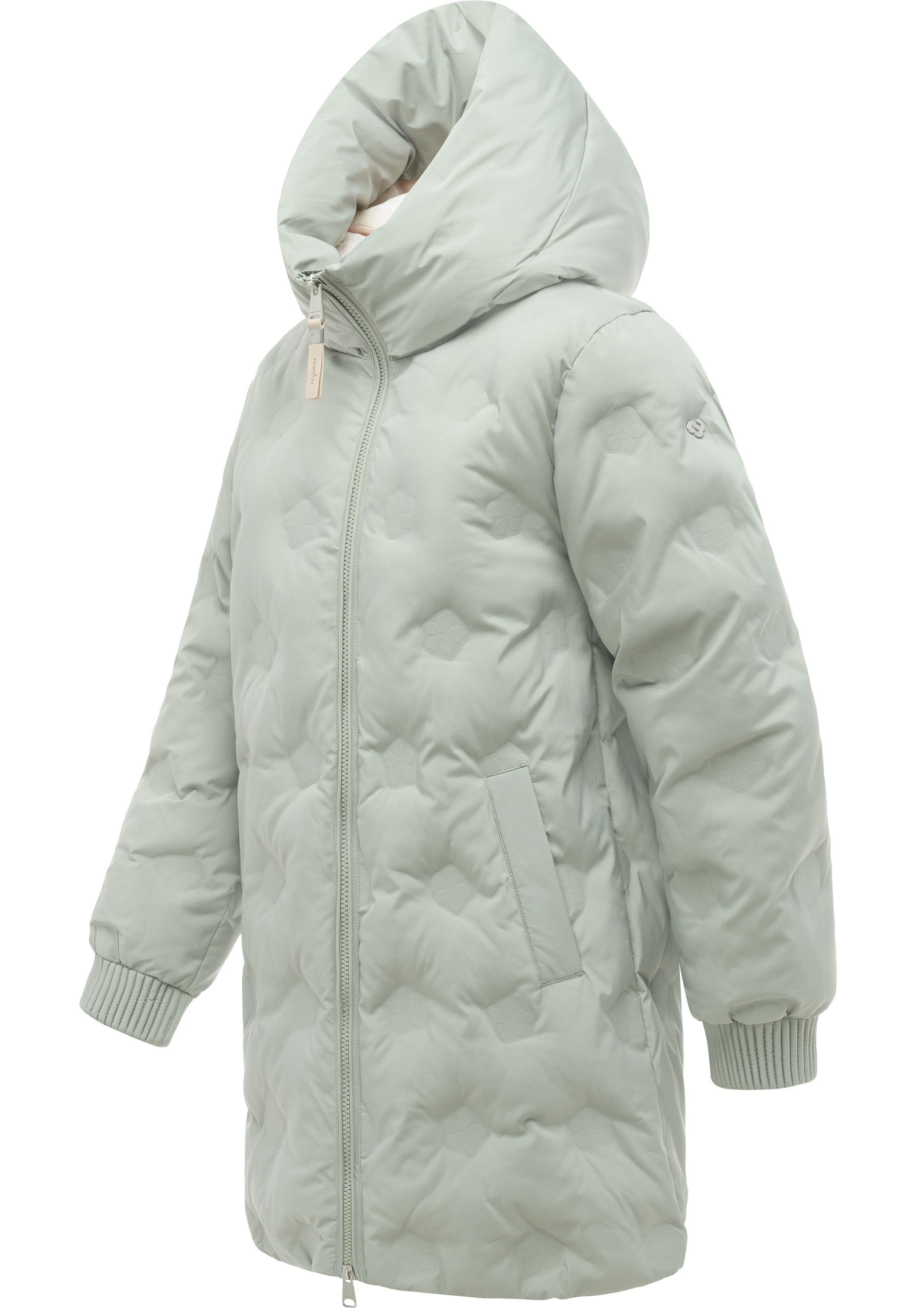 Ragwear Kurzmantel »Noxie Embossed Y« Leichter Winter-Steppmantel mit Kapuze, wasserdicht