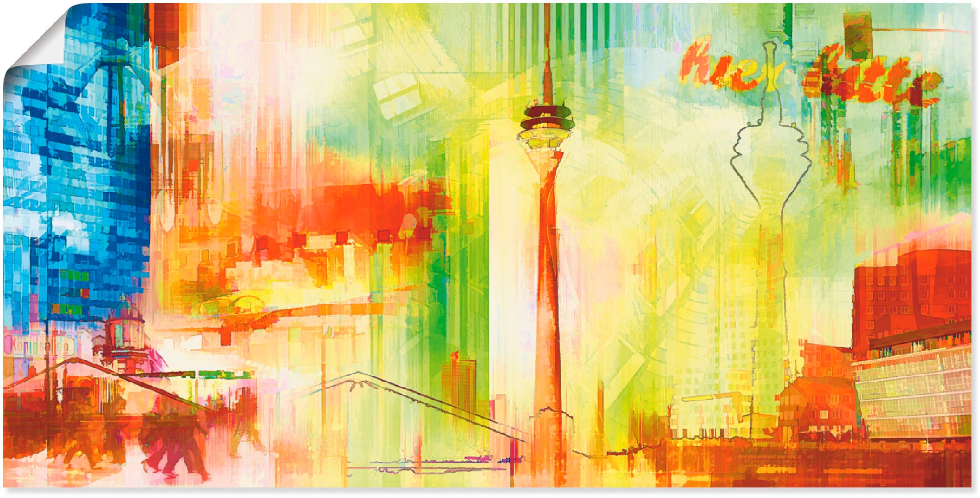 Artland Poster »Düsseldorf Skyline Collage II«...
