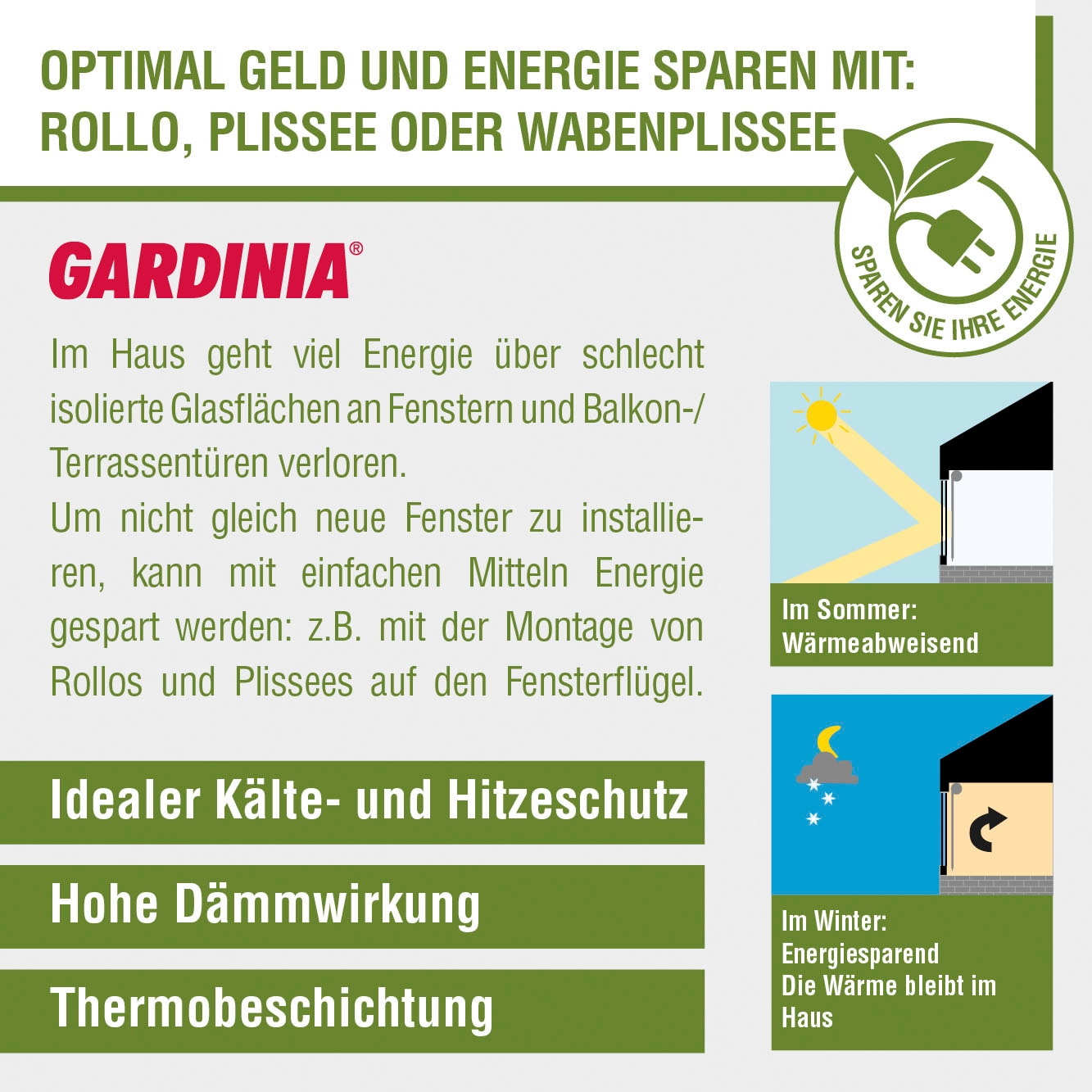 GARDINIA Seitenzugrollo »Uni-Rollo - Thermo Energiesparend«, Abschlussprofil weiß BAUR in verdunkelnd, bestellen | energiesparend