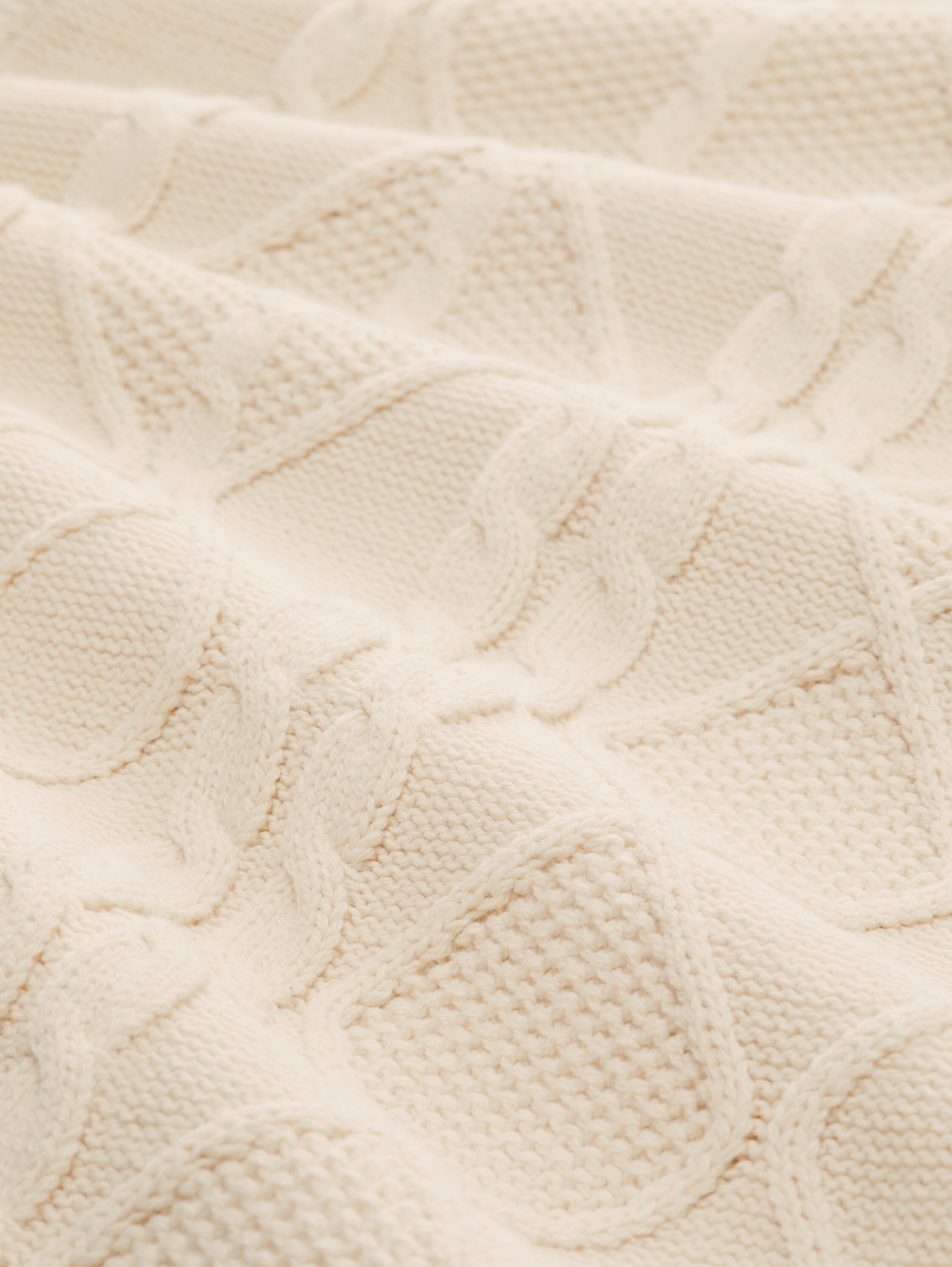 TOM TAILOR Rundhalspullover mit Zopfmuster günstig online kaufen