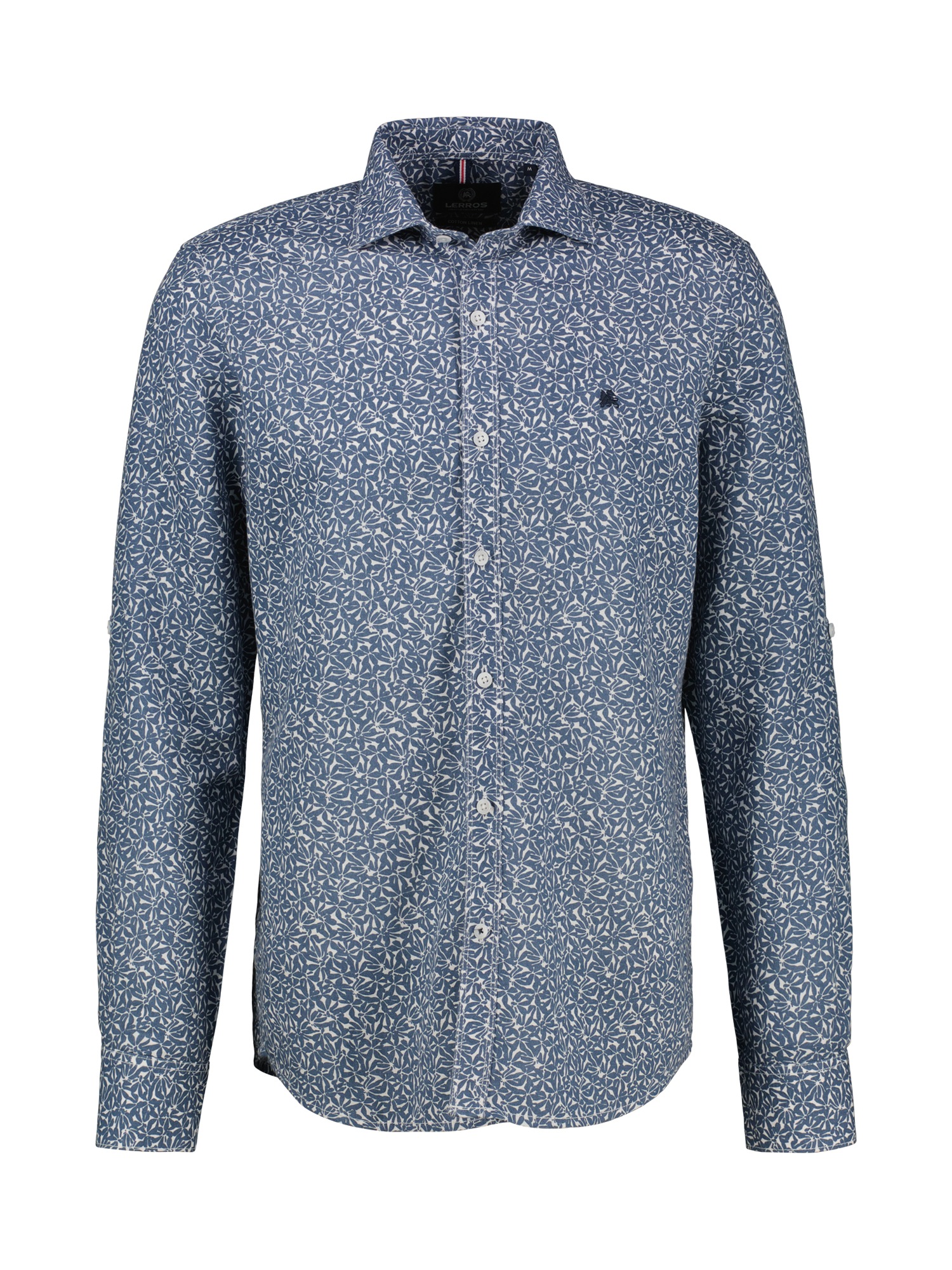 LERROS Langarmhemd "Langarmhemd mit Haifischkragen, floral bedruckt" günstig online kaufen
