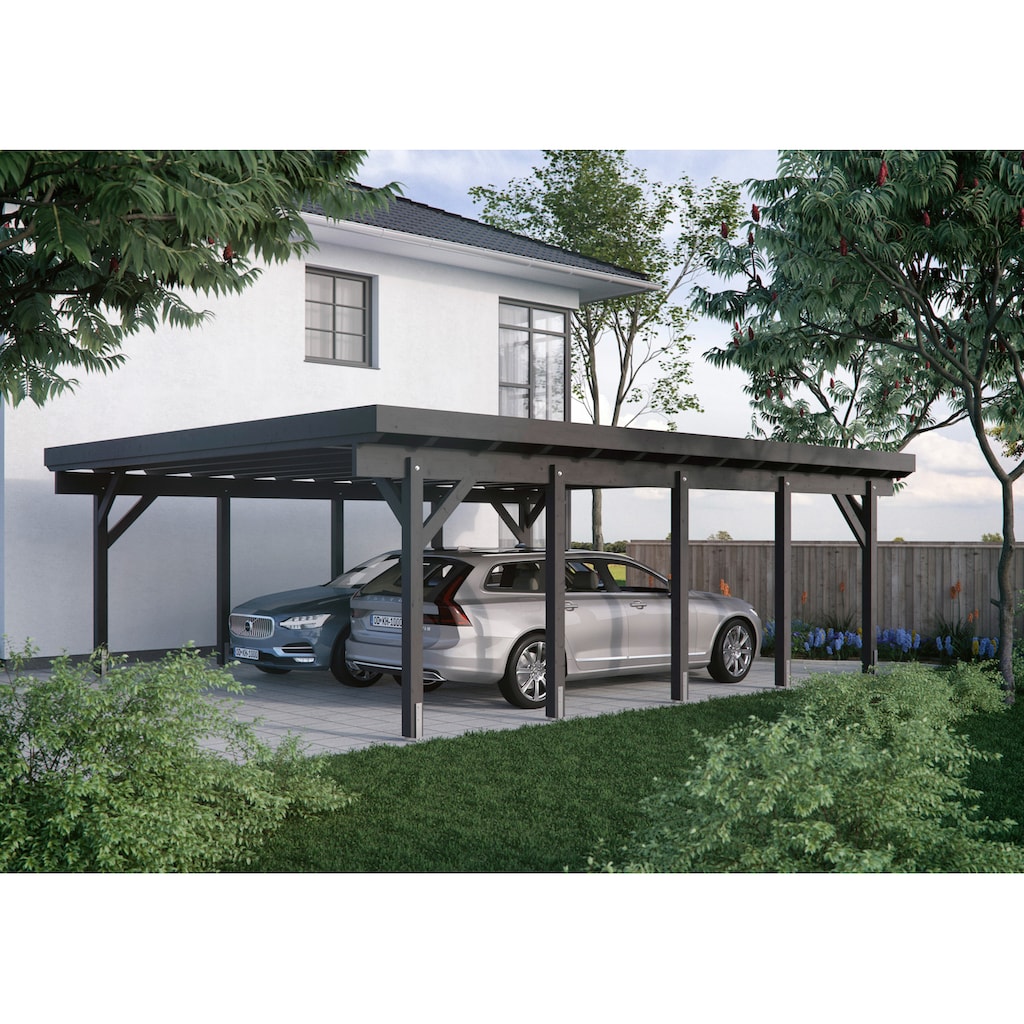 Kiehn-Holz Doppelcarport »KH 330 / KH 331«, Holz, 561 cm, anthrazit