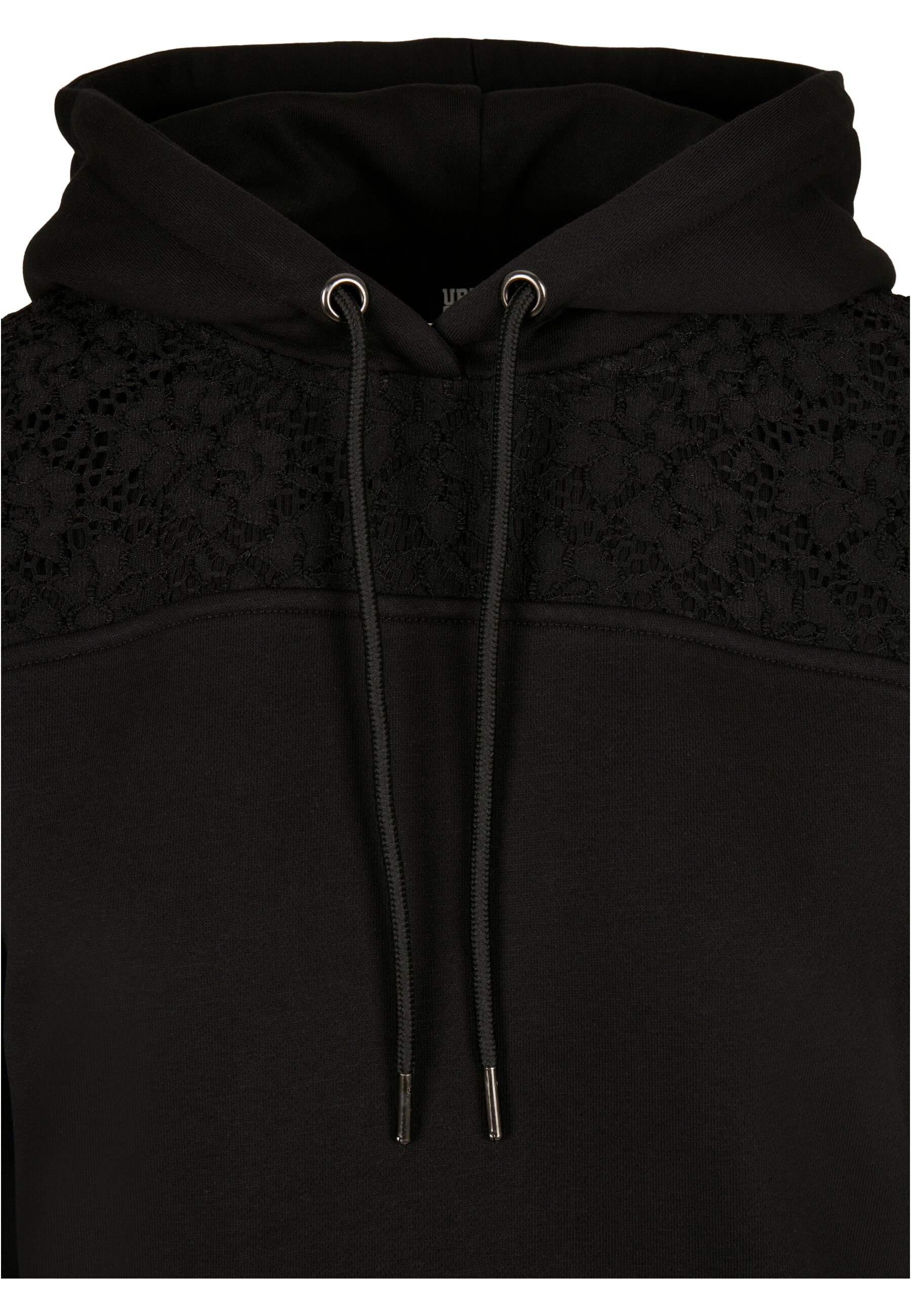 URBAN CLASSICS Kapuzenpullover »Urban Classics Damen Ladies Lace Inset Hoody«, (1 tlg.)