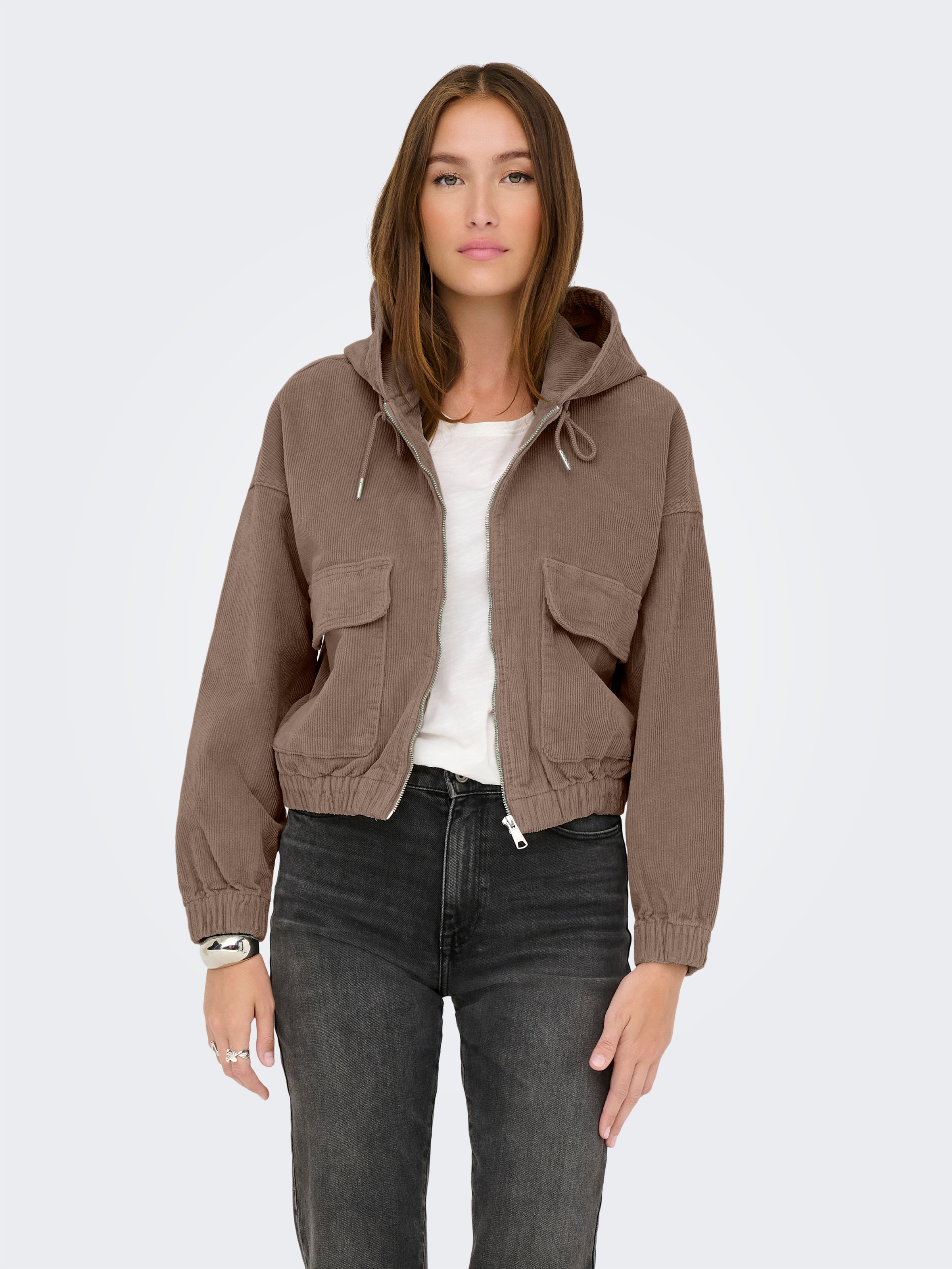 ONLY Cordjacke "ONLKENZIE L/S CORD JACKET PNT NOOS" mit Kapuze Baumwollmisc günstig online kaufen