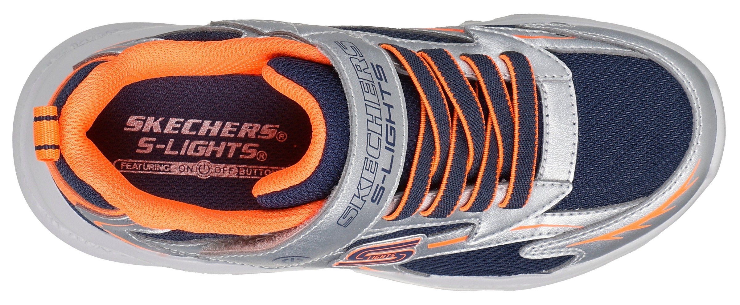 Skechers Sneaker »SKECHERS METEOR-LIGHTS«, Klettschuh mit Blinkfunktion, Größenschablone zum Download